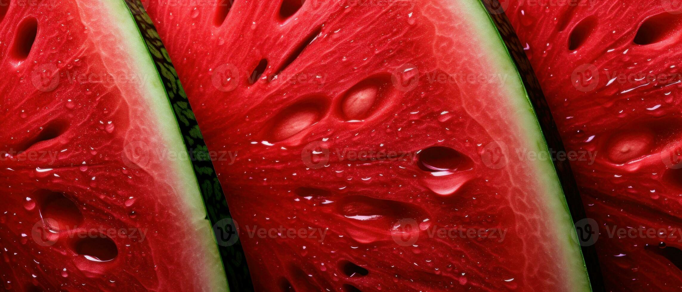 Detailed macro view of watermelon flesh. AI Generative photo