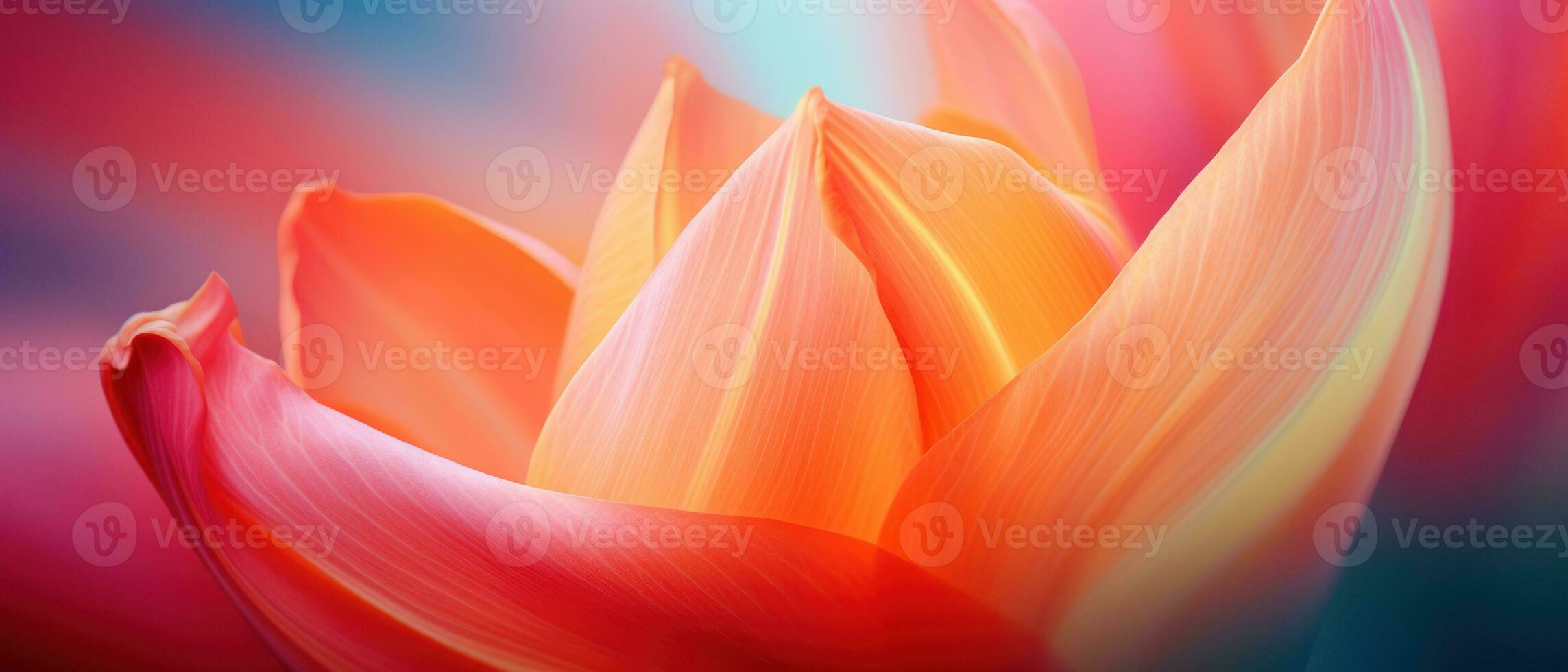 Macro view of vibrant tulips. AI Generative photo