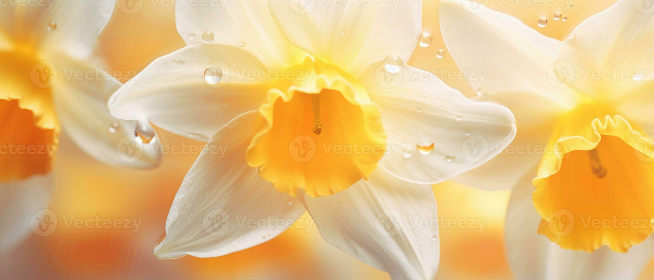 Mesmerizing close-up of a daffodil. AI Generative photo