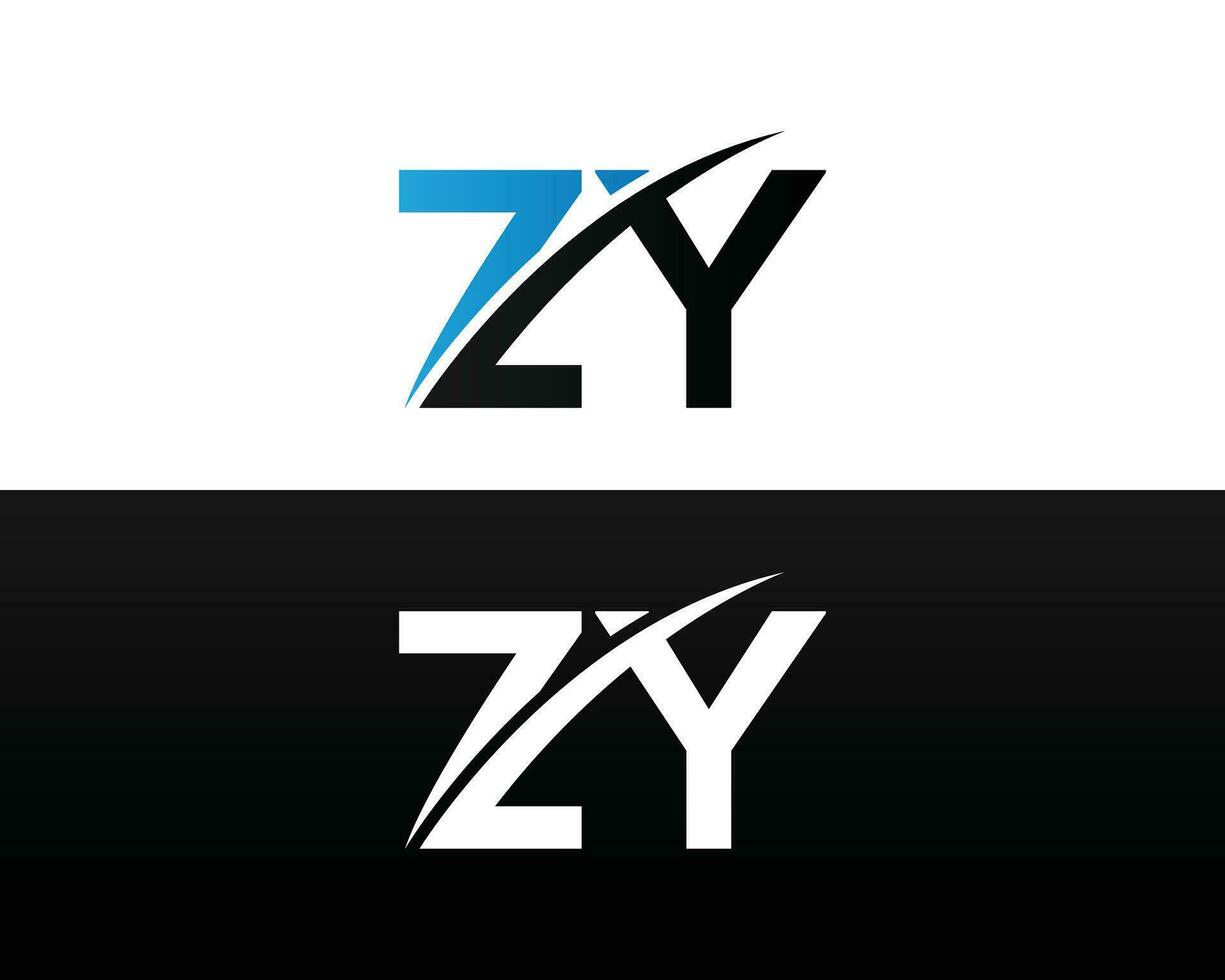 creativo zy letra resumen logo diseño vector icono modelo.
