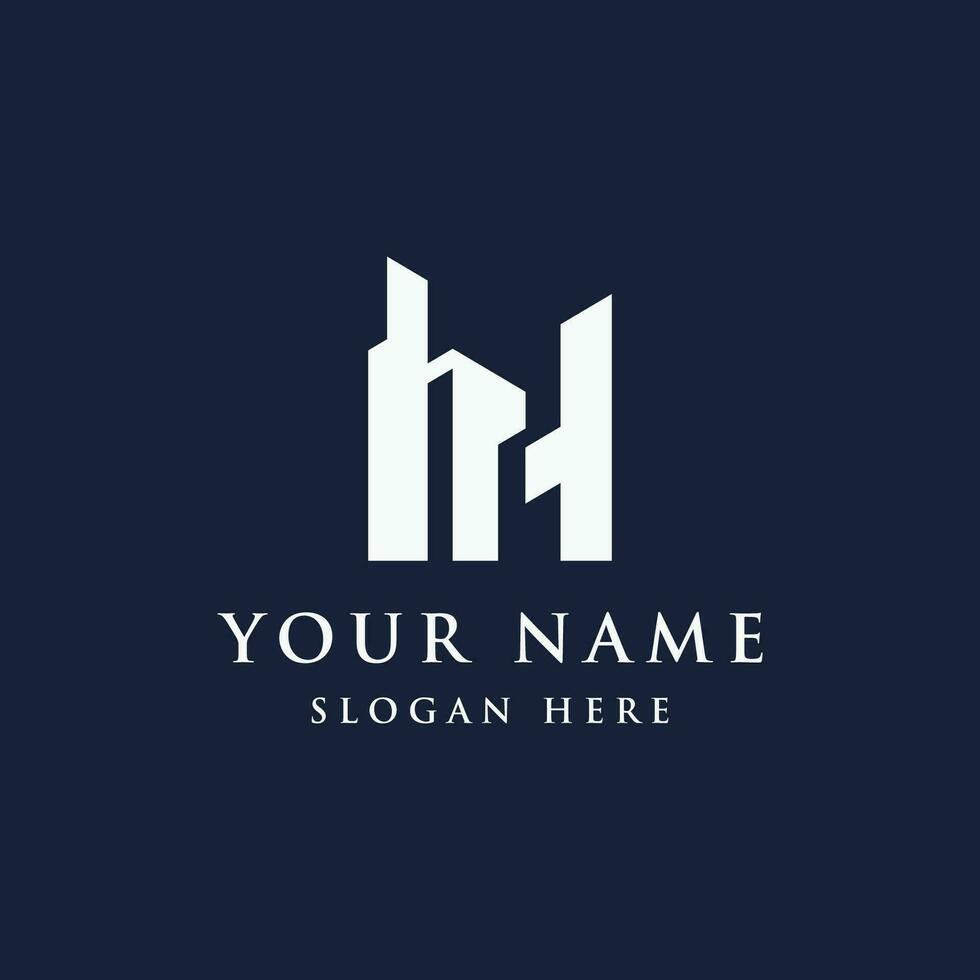 Logo design for a modern and luxurious apartment building or homestay. Logo for business, real estate, hotels and architecture. vector