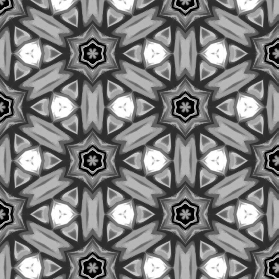 Black and white kaleidoscopic texture photo