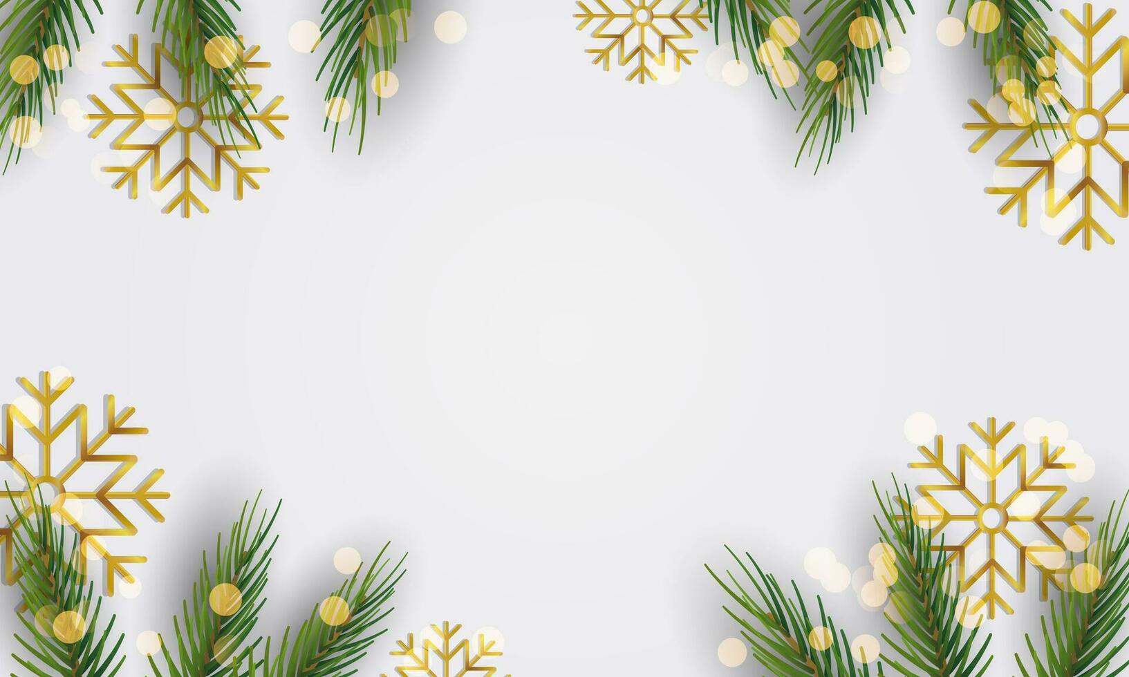 Merry Christmas and Happy New Year. Christmas background with beautiful decorations vector