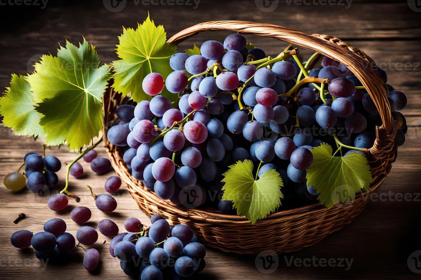 grapes, the fruit of the vine, are a great source of vitamin c. AI