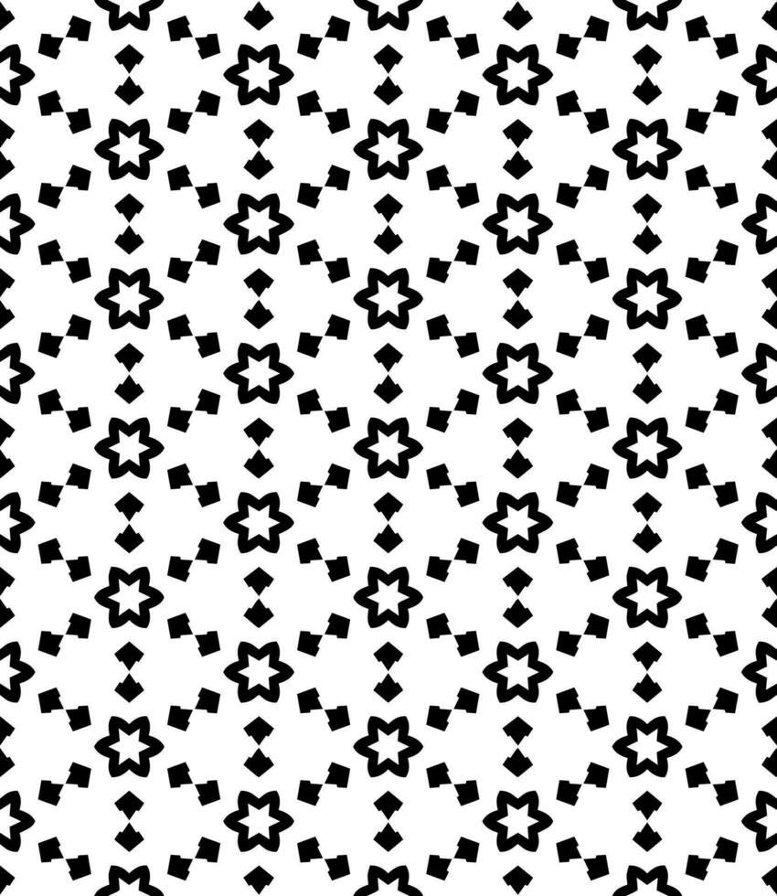 Black and white seamless abstract pattern. Background and backdrop. Grayscale ornamental design. vector