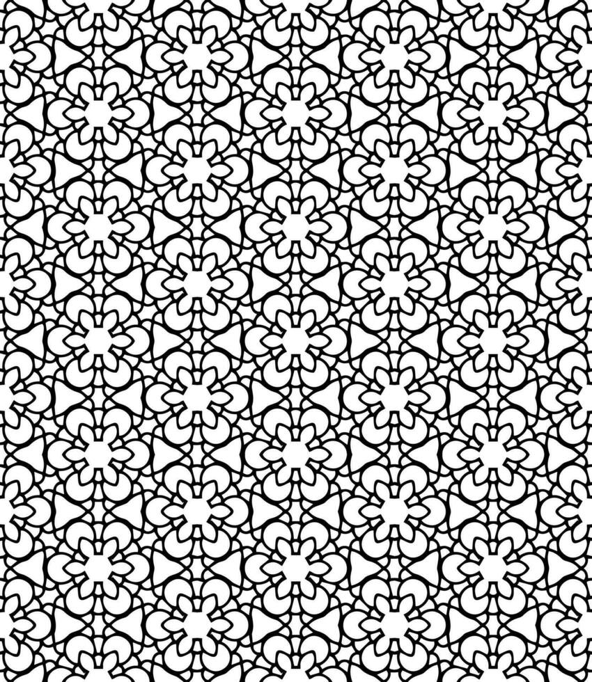 Black and white seamless abstract pattern. Background and backdrop. Grayscale ornamental design. vector