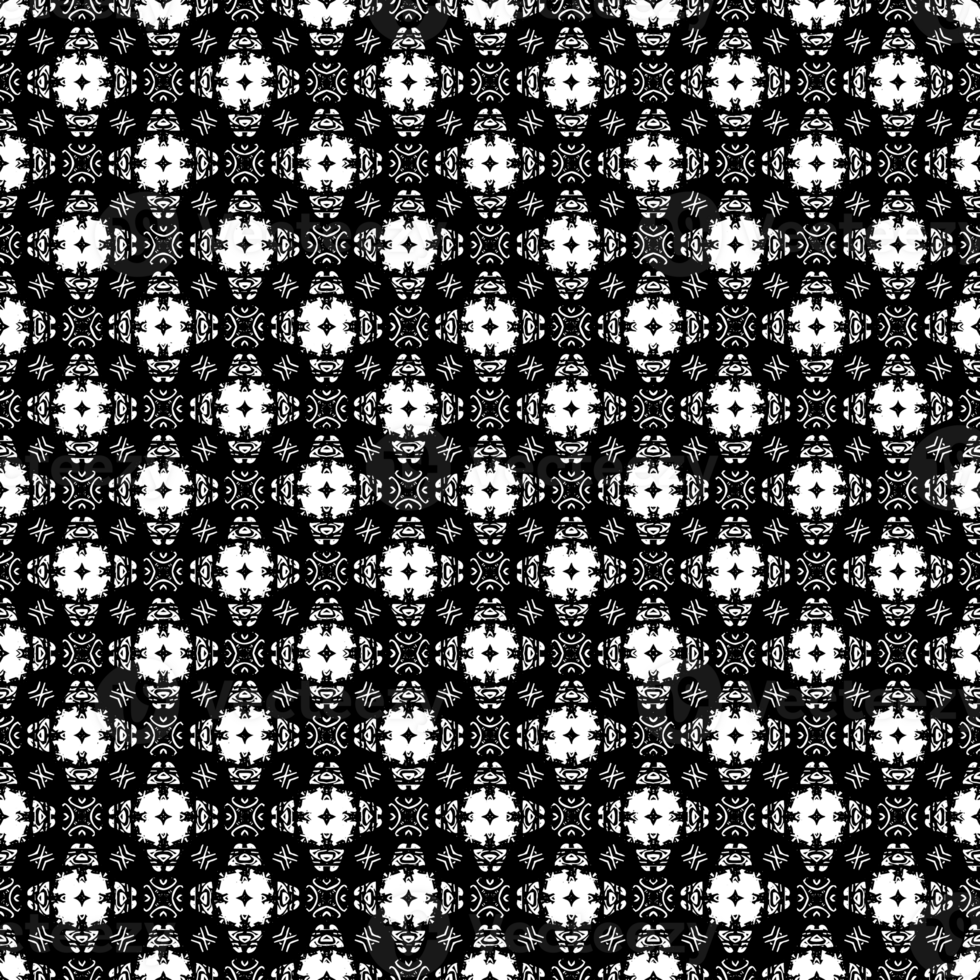Black seamless abstract pattern. Overlay for background and backdrop. Ornamental design. PNG graphic illustration with transparent background.