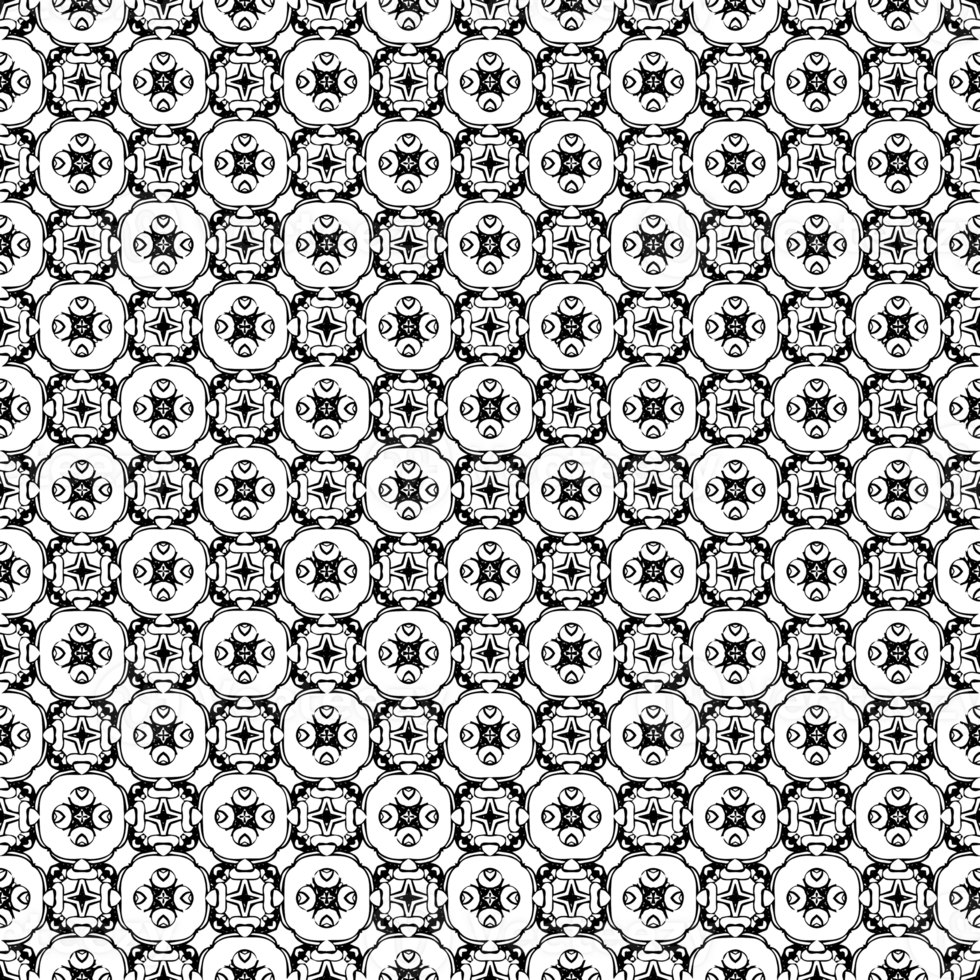 Black seamless abstract pattern. Overlay for background and backdrop. Ornamental design. PNG graphic illustration with transparent background.
