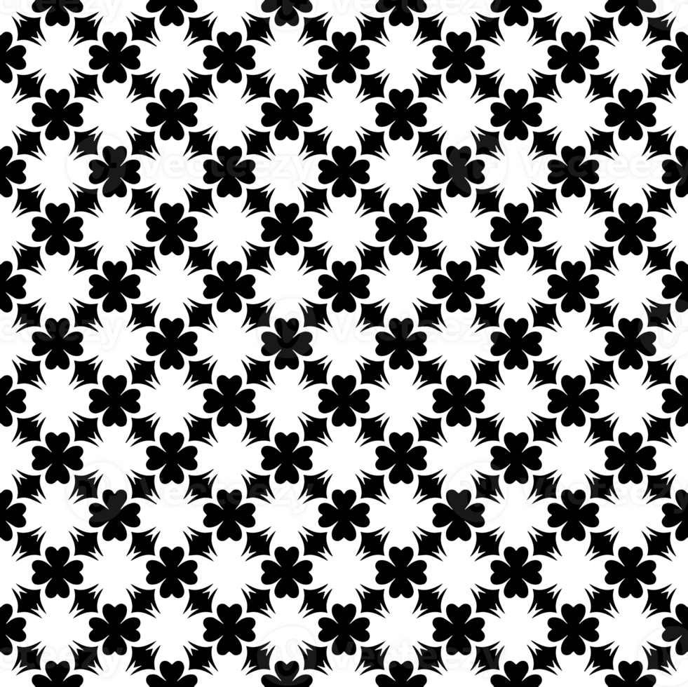 Black seamless abstract pattern. Overlay for background and backdrop. Ornamental design. PNG graphic illustration with transparent background.