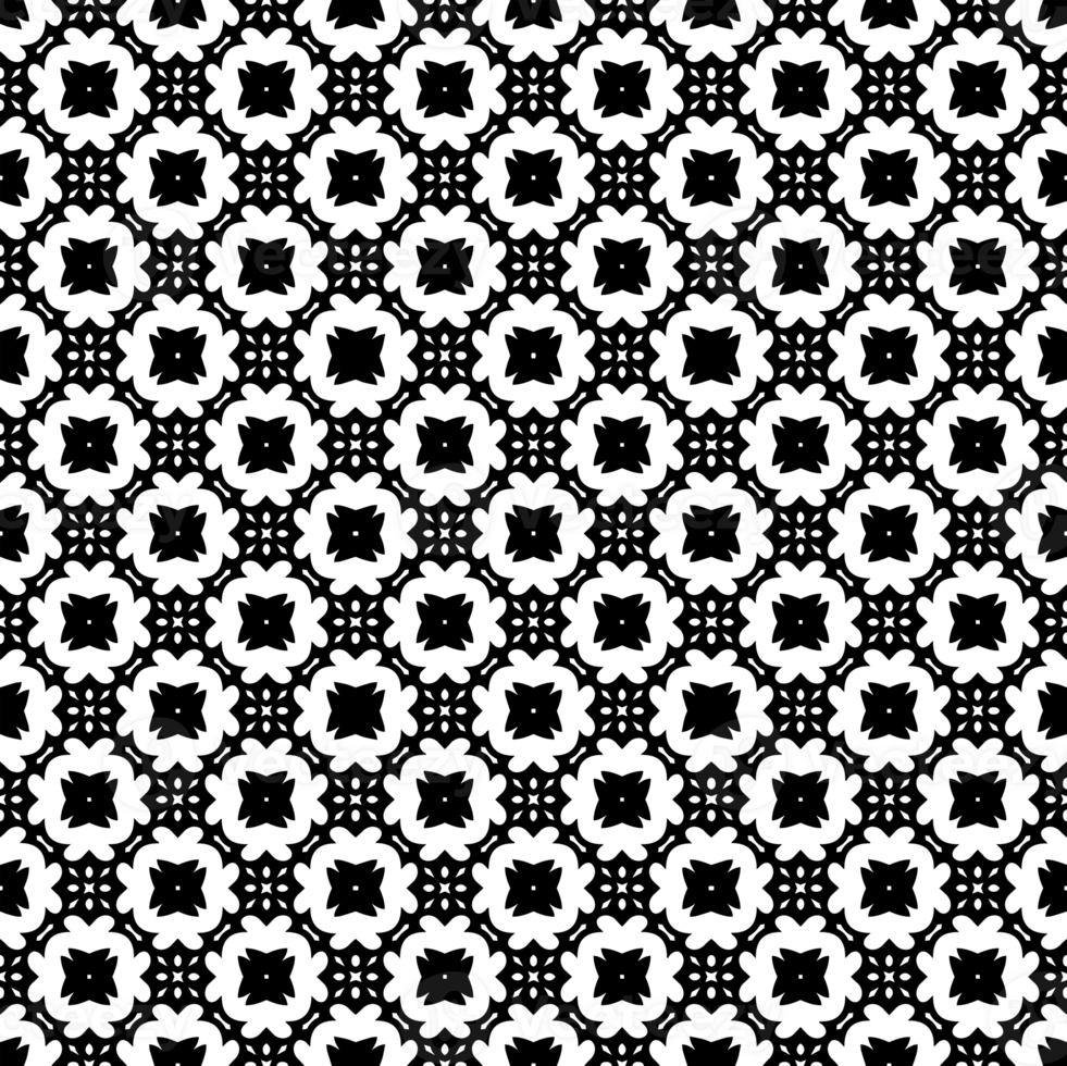 Black seamless abstract pattern. Overlay for background and backdrop. Ornamental design. PNG graphic illustration with transparent background.