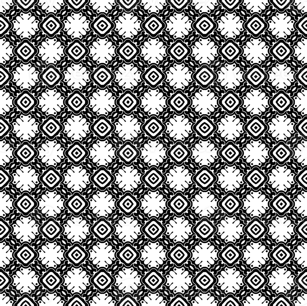 Black seamless abstract pattern. Overlay for background and backdrop. Ornamental design. PNG graphic illustration with transparent background.