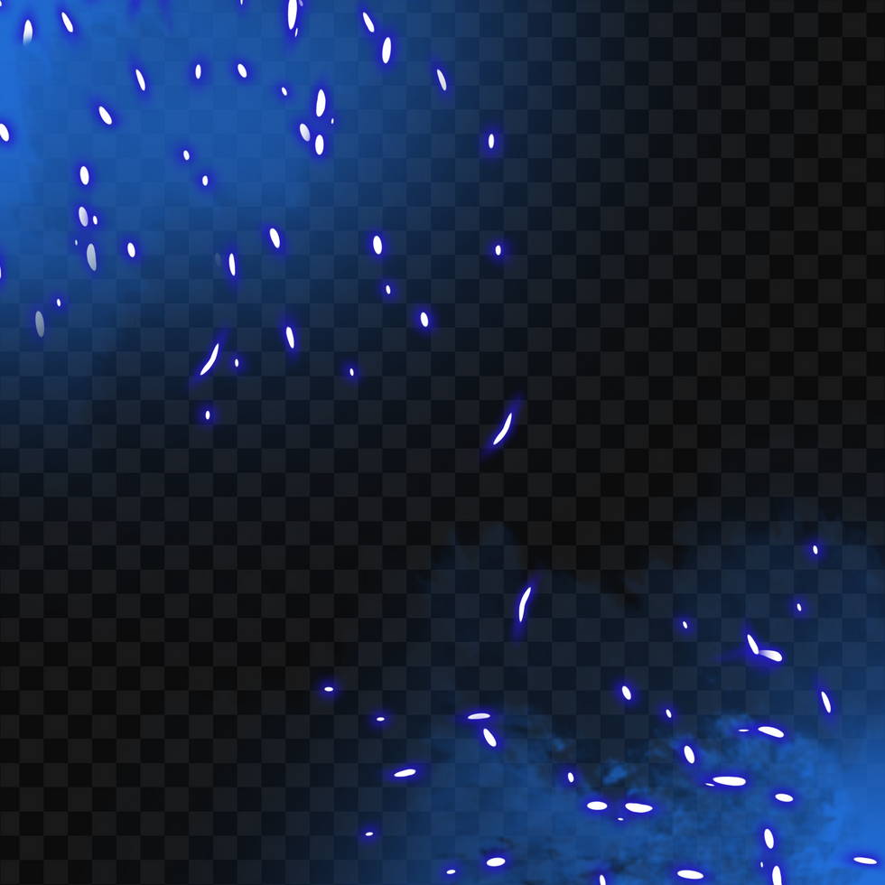 glowing blue weld sparks effect psd