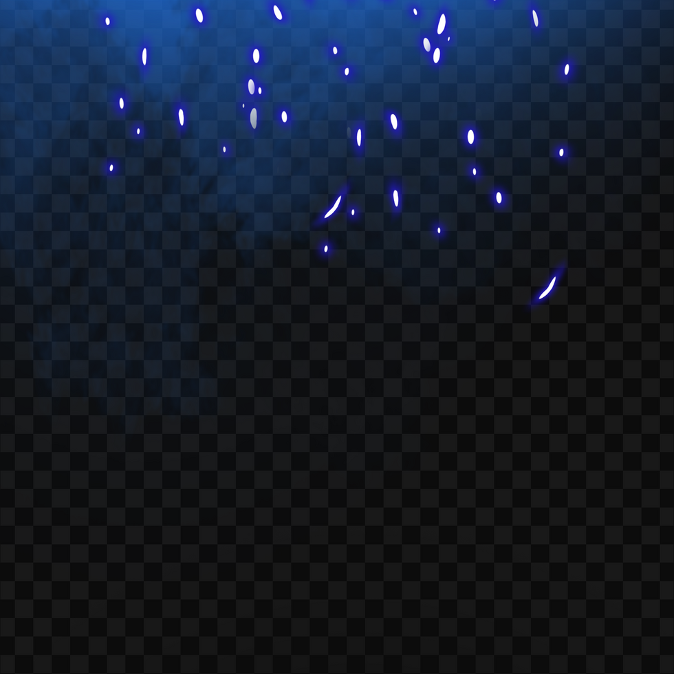 glowing blue weld sparks effect psd