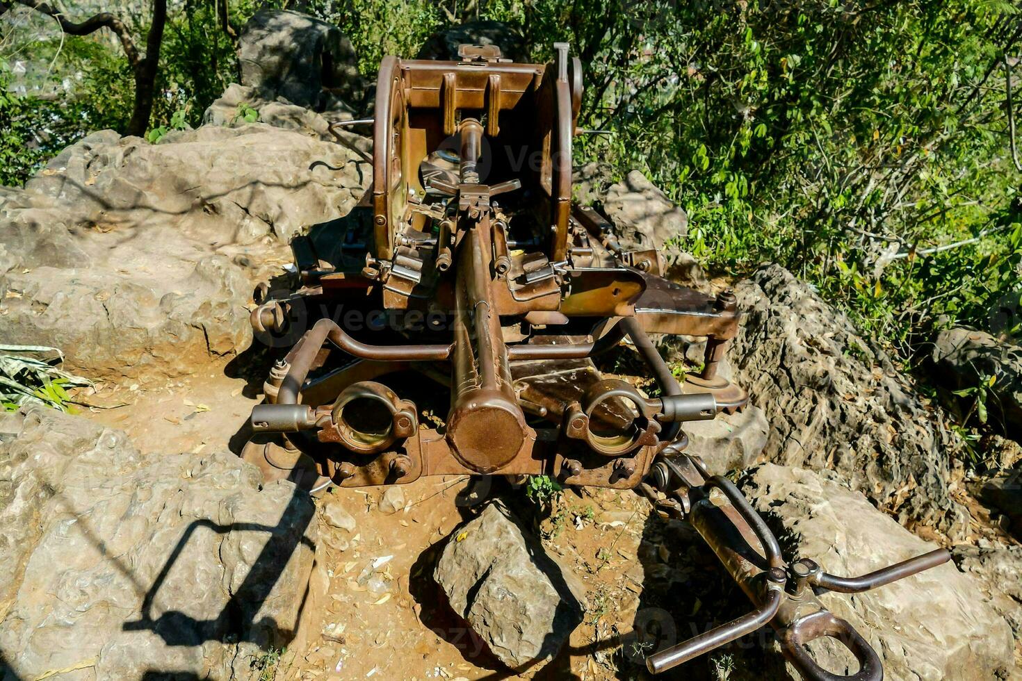 Excavator in a quarry photo