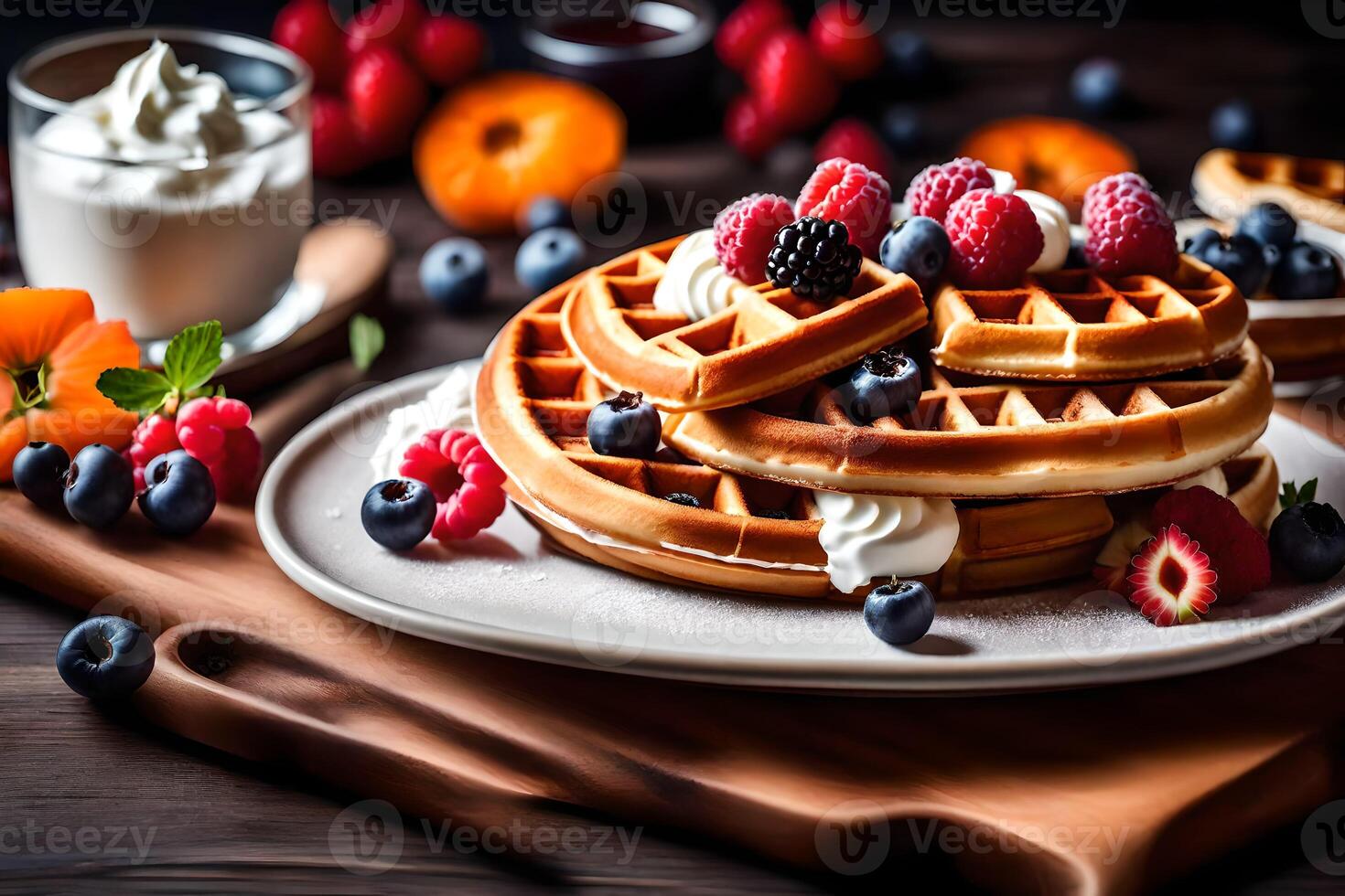 the best waffles in the world. AIGenerated 33806743 Stock Photo at