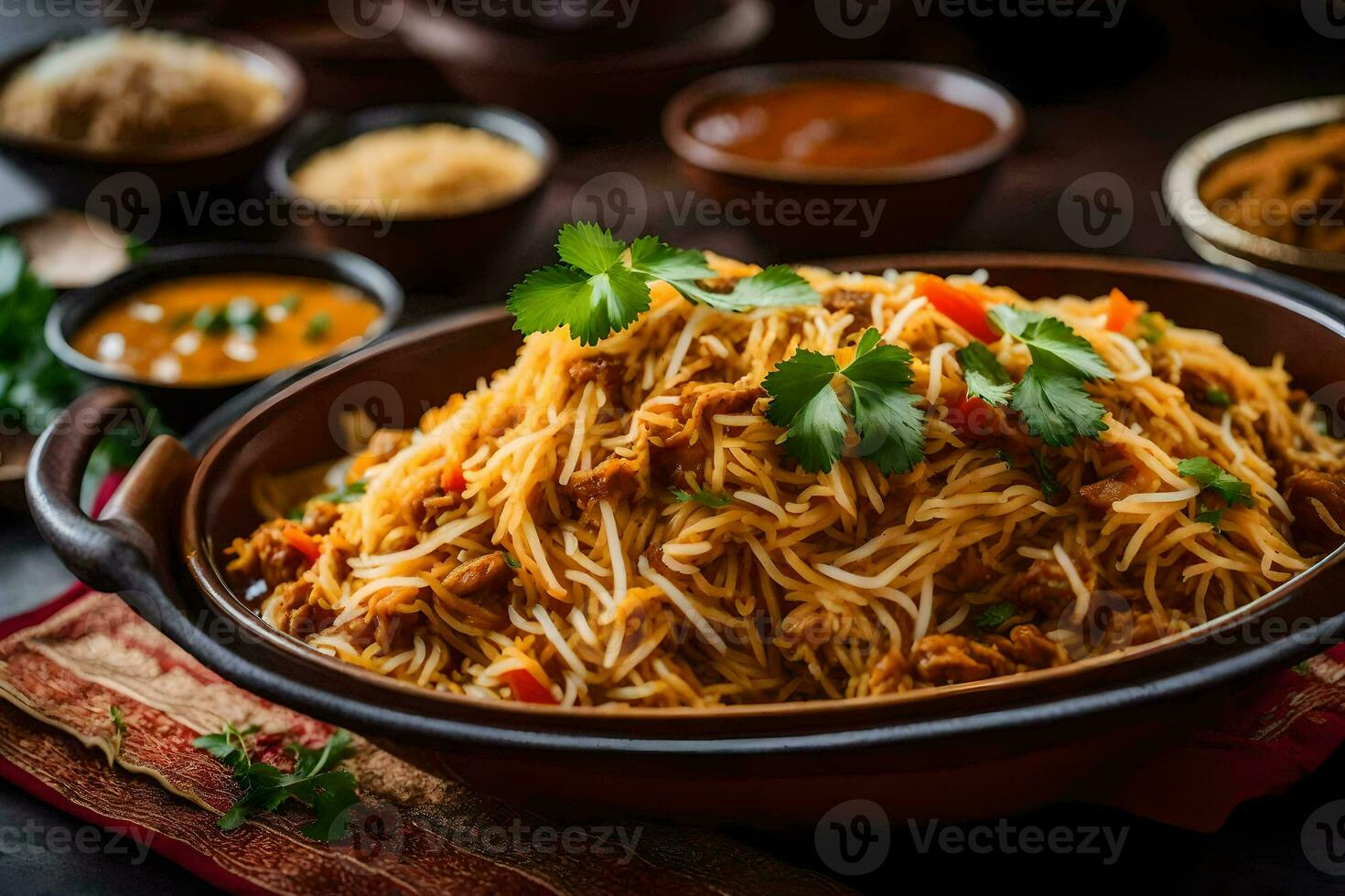 indio comida es un popular elección para muchos gente. generado por ai foto