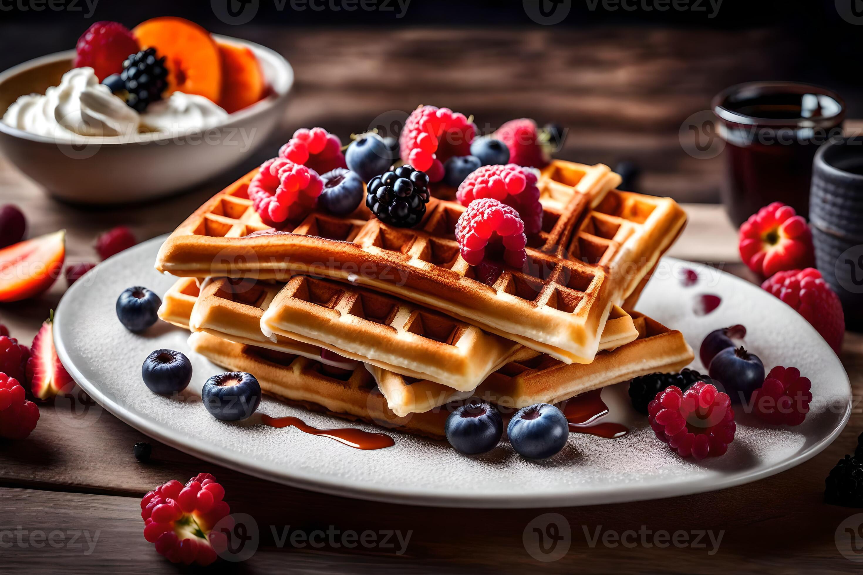 the best waffles in the world. AIGenerated 33807479 Stock Photo at
