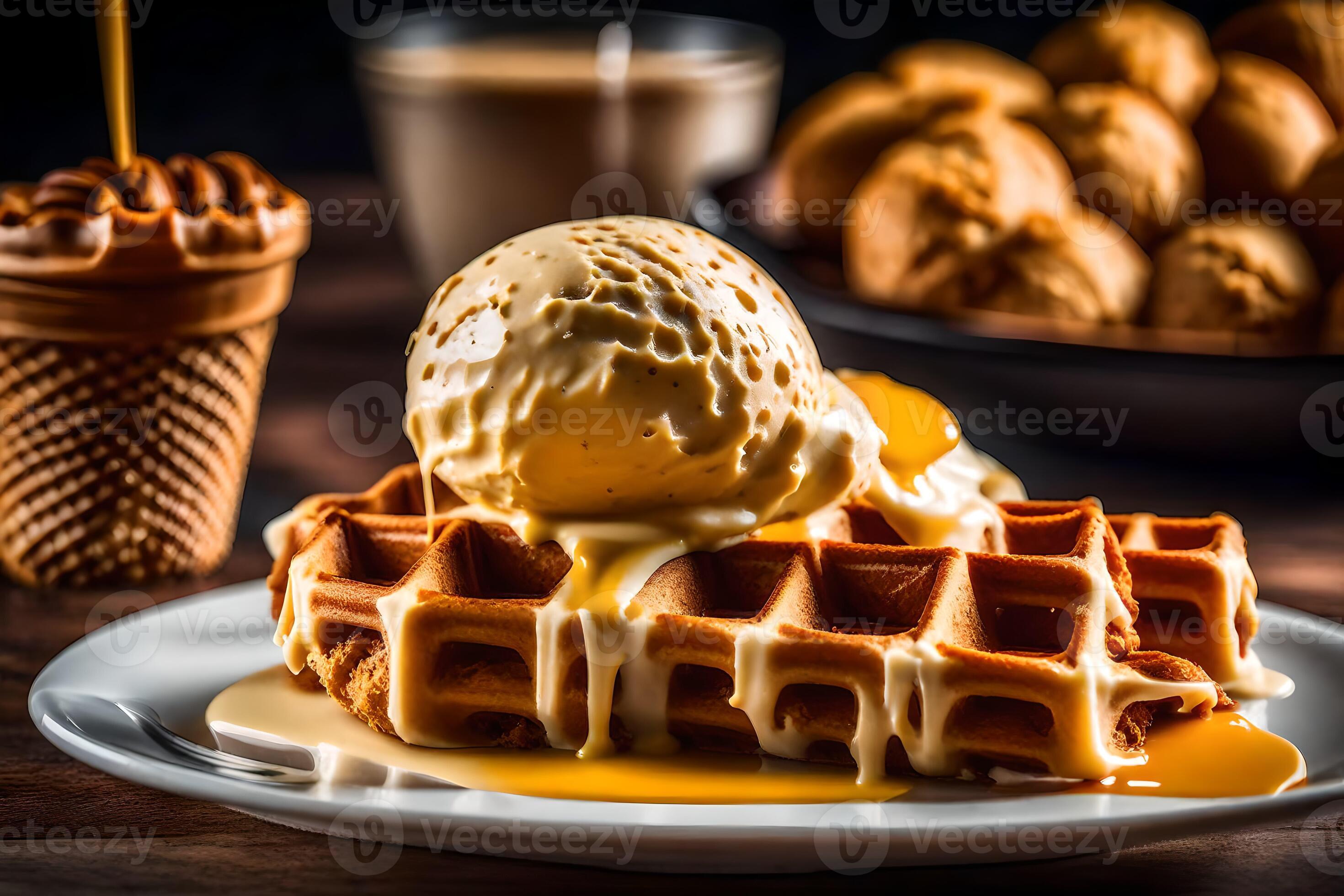 the best waffles in the world. AIGenerated 33819303 Stock Photo at