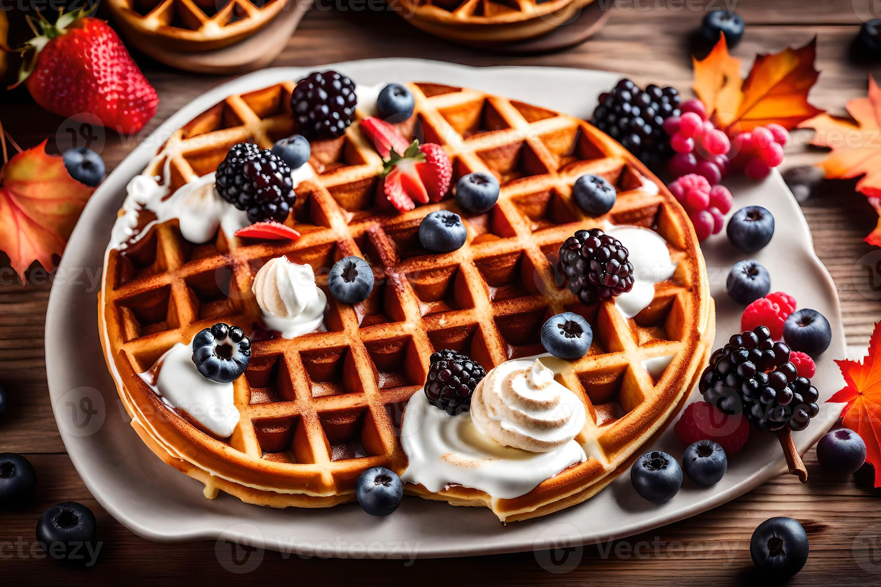 the best waffles in the world. AIGenerated 33819384 Stock Photo at
