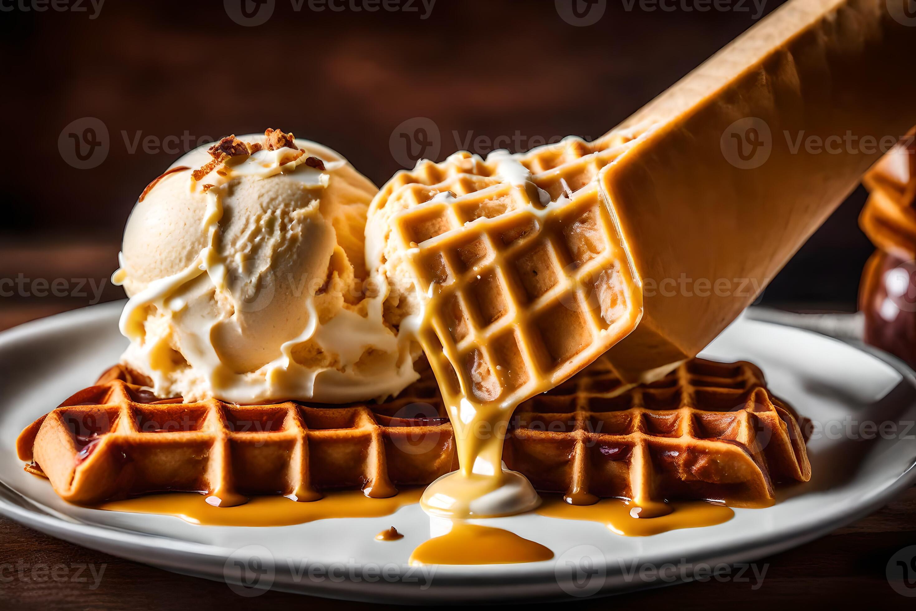 the best waffles in the world. AIGenerated 33820845 Stock Photo at