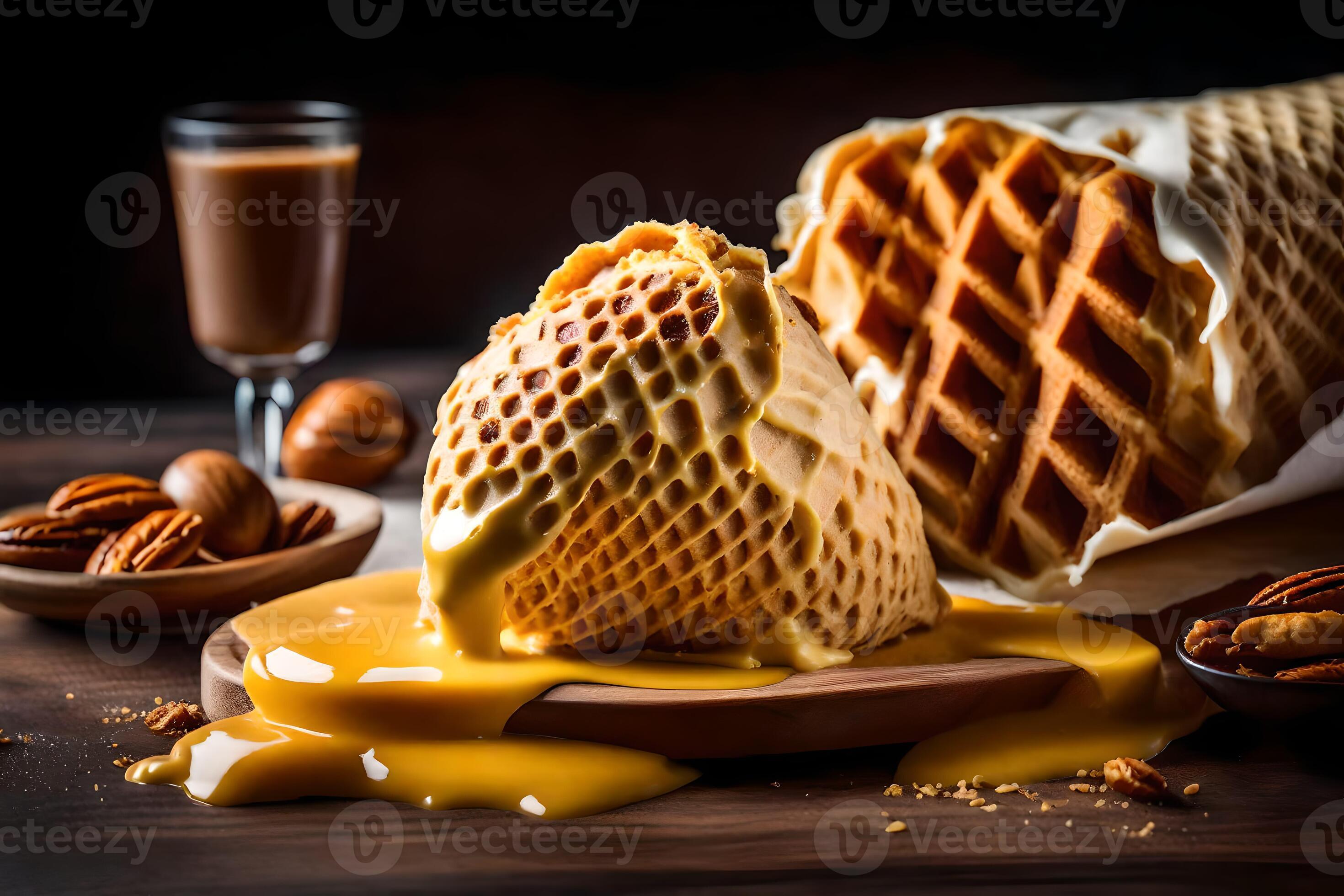 the best waffles in the world. AIGenerated 33821195 Stock Photo at