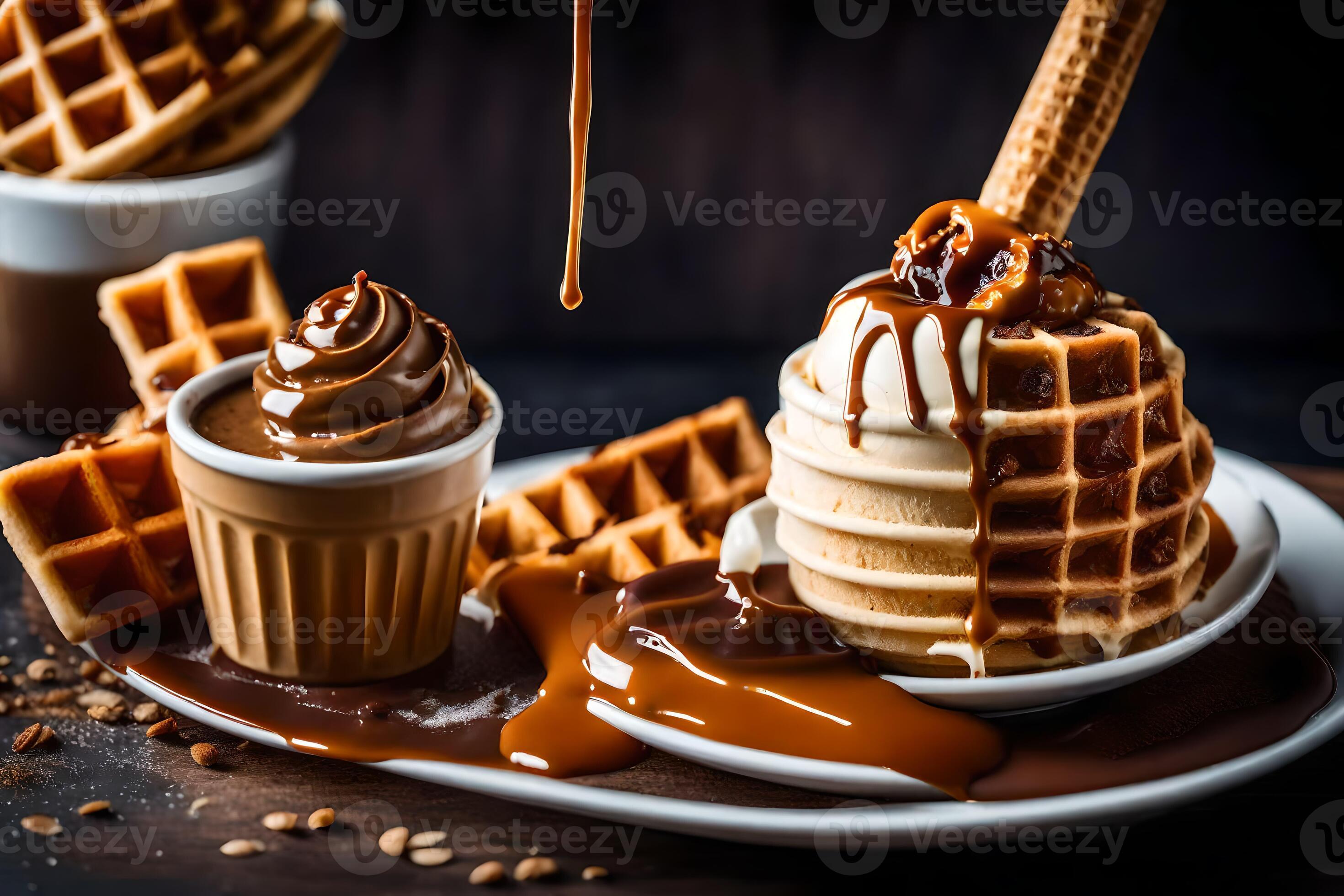 the best waffles in the world. AIGenerated 33822618 Stock Photo at