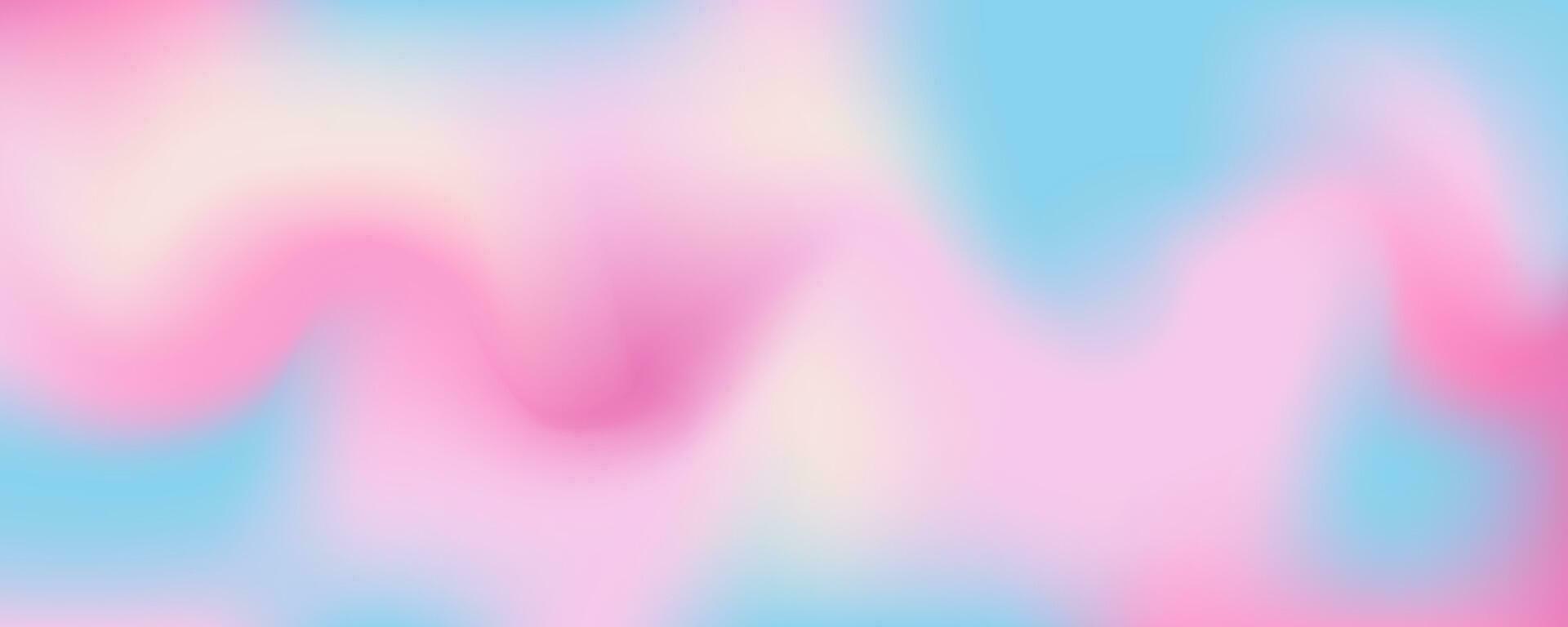 Pink and blue wavy fluid background. Abstract light blurred vector design. Soft rose sky. Pastel gradient romantic wallpaper