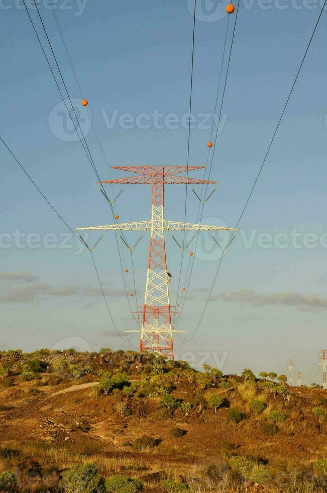 Electricity power pylon photo