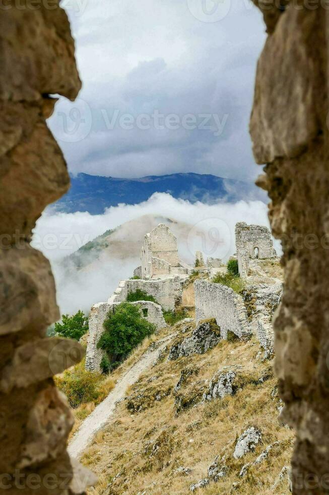 Ruins in the mountains photo