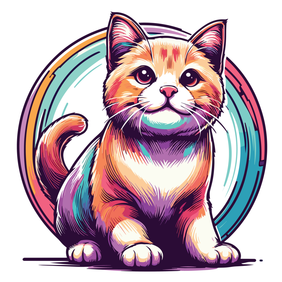 Beautiful Cat Clipart - Ai Generative png