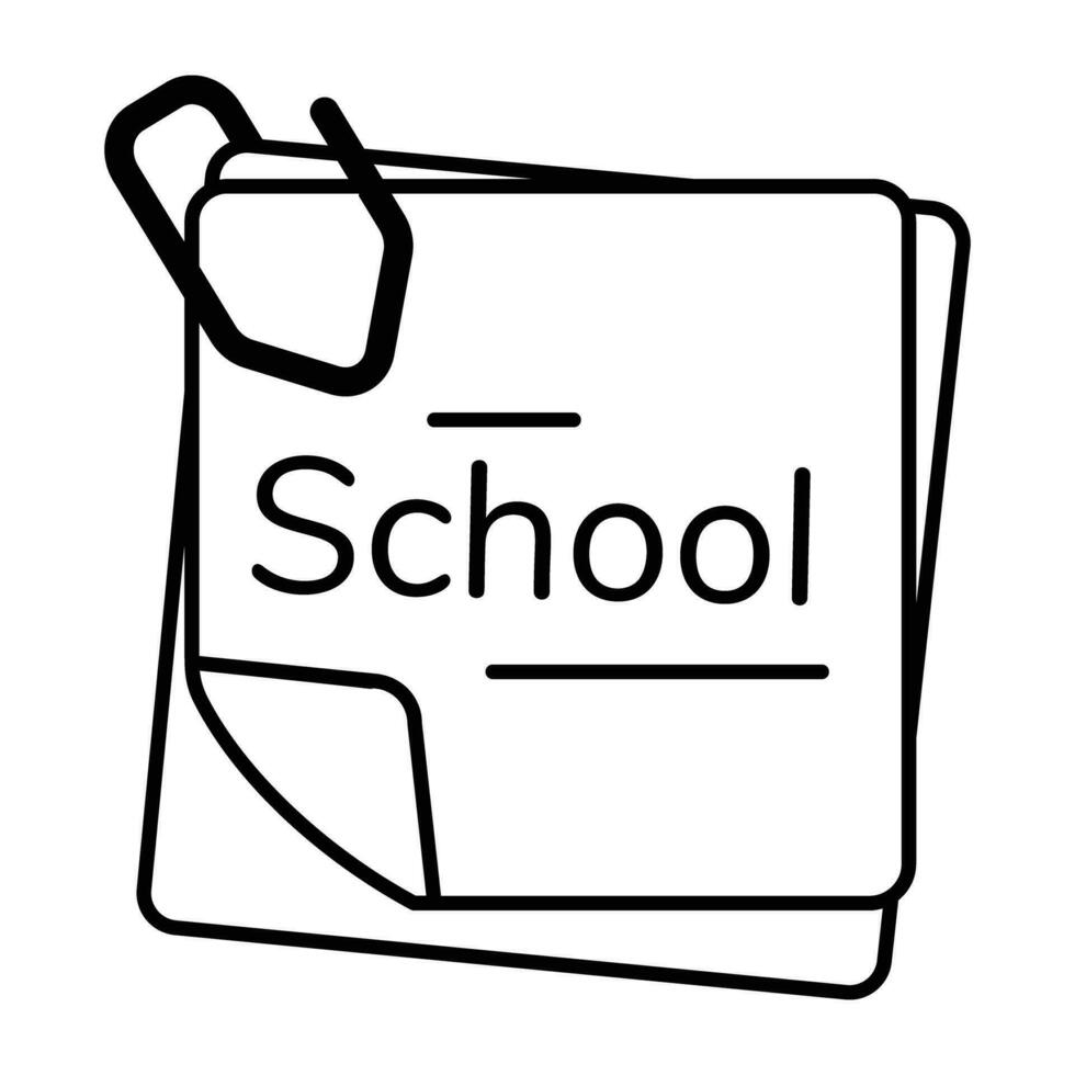 Trendy School Notes vector