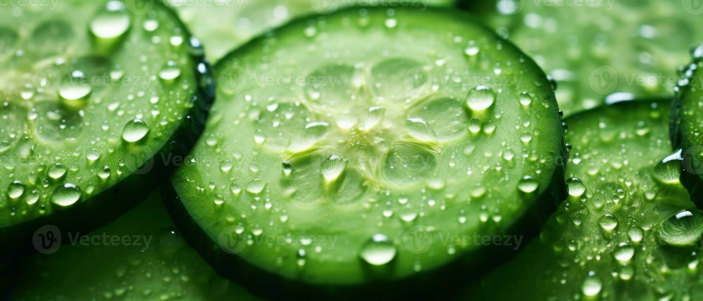 Close-up of a cucumber surface. AI Generative photo