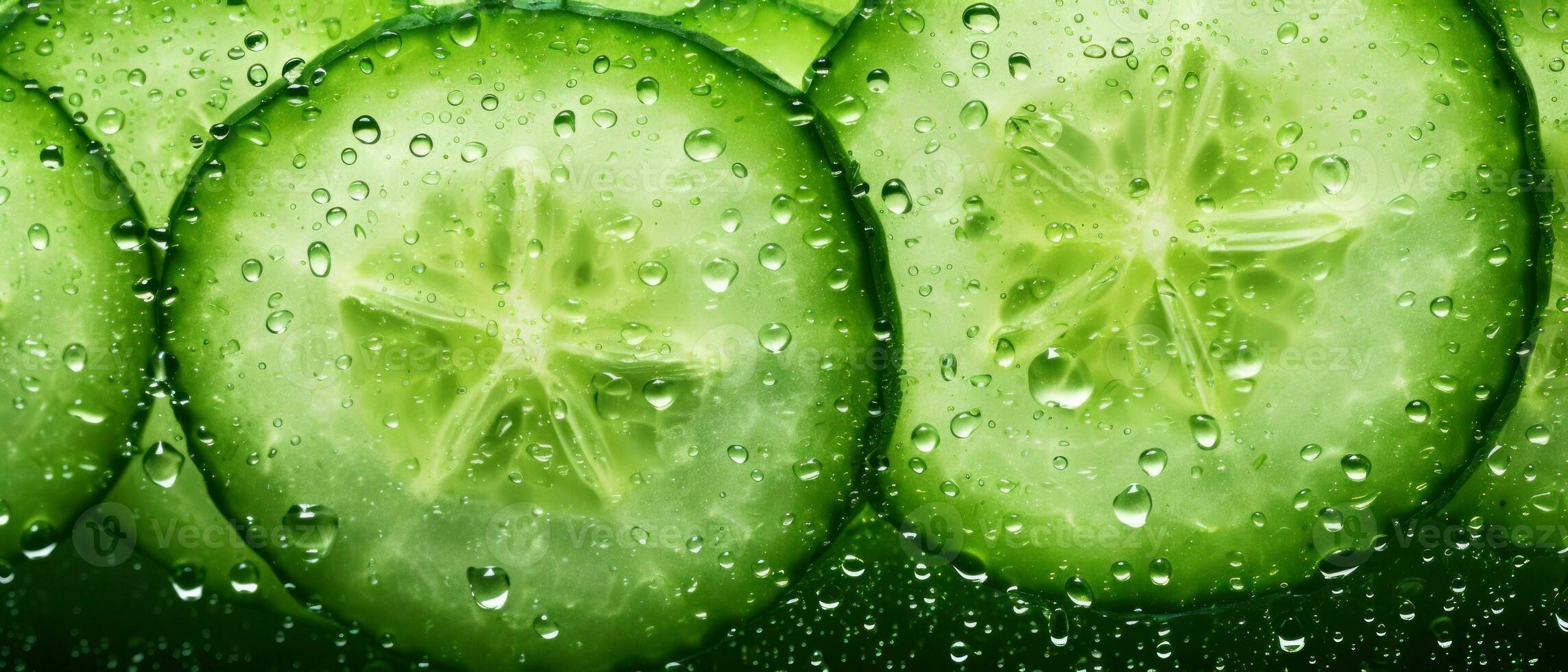 Close-up of a cucumber surface. AI Generative photo