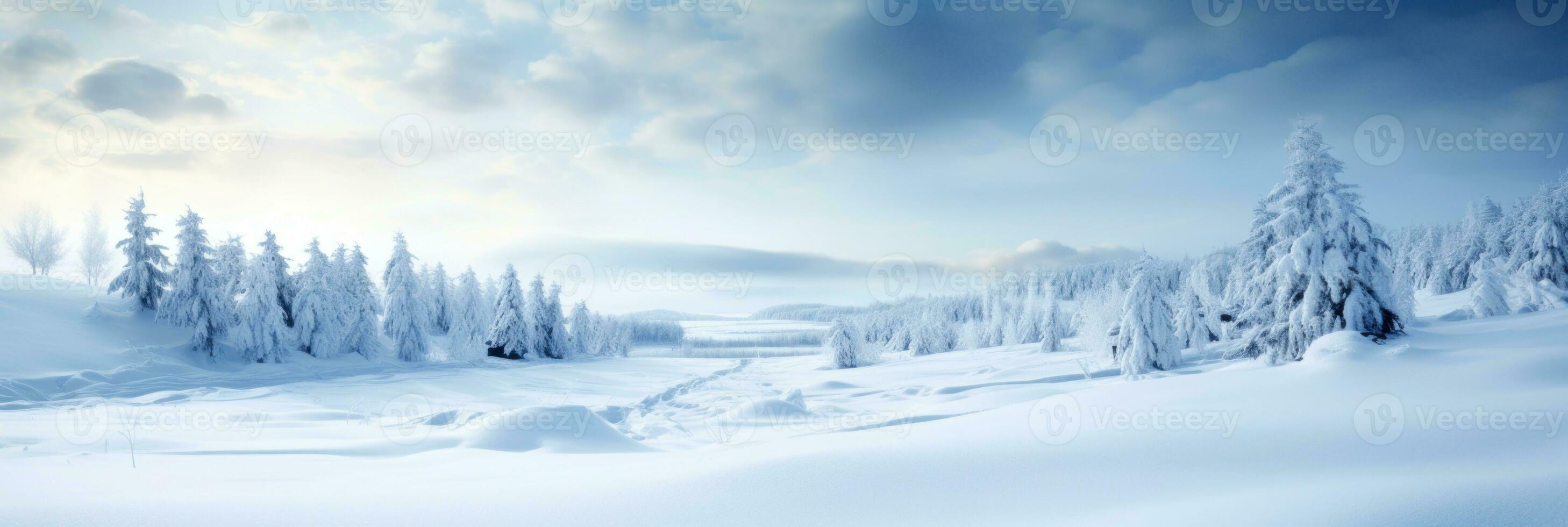 Beautiful frosty scene. AI Generative photo
