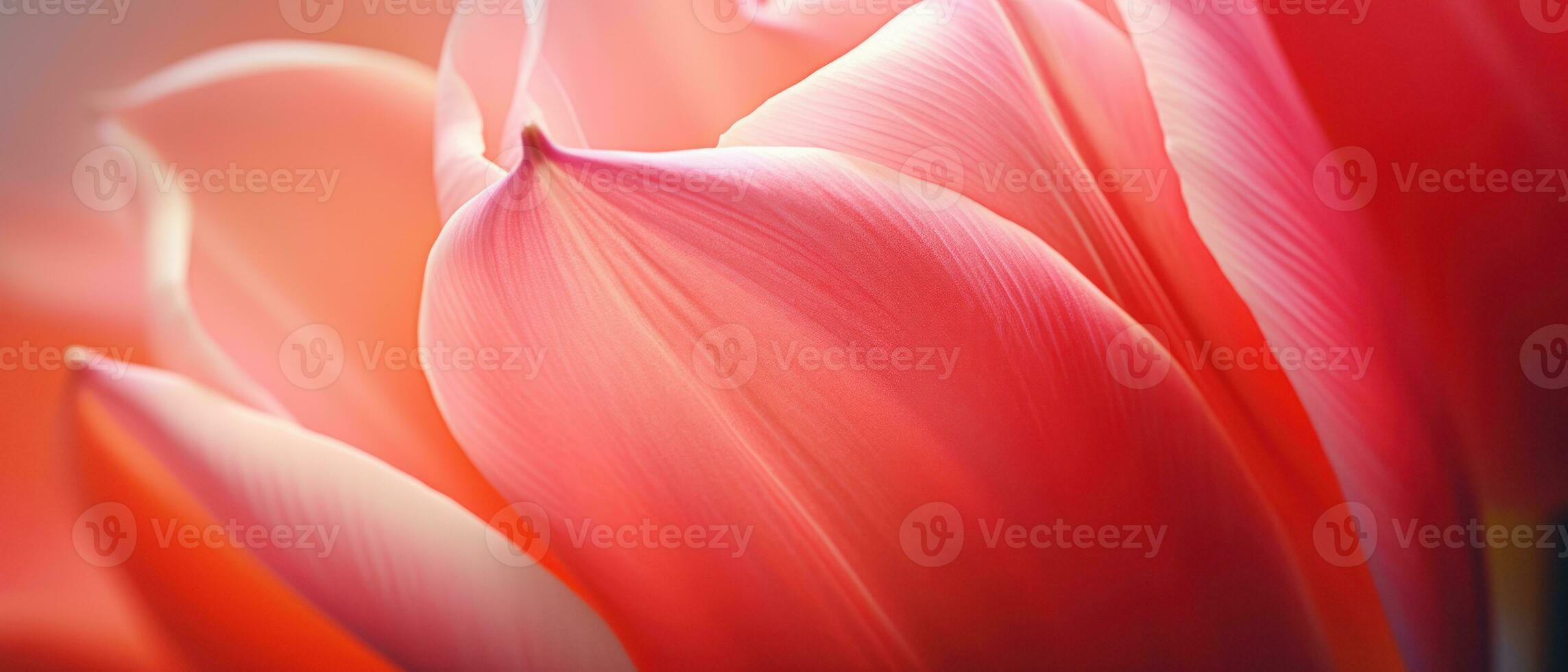 Macro beauty of a single tulip. AI Generative photo