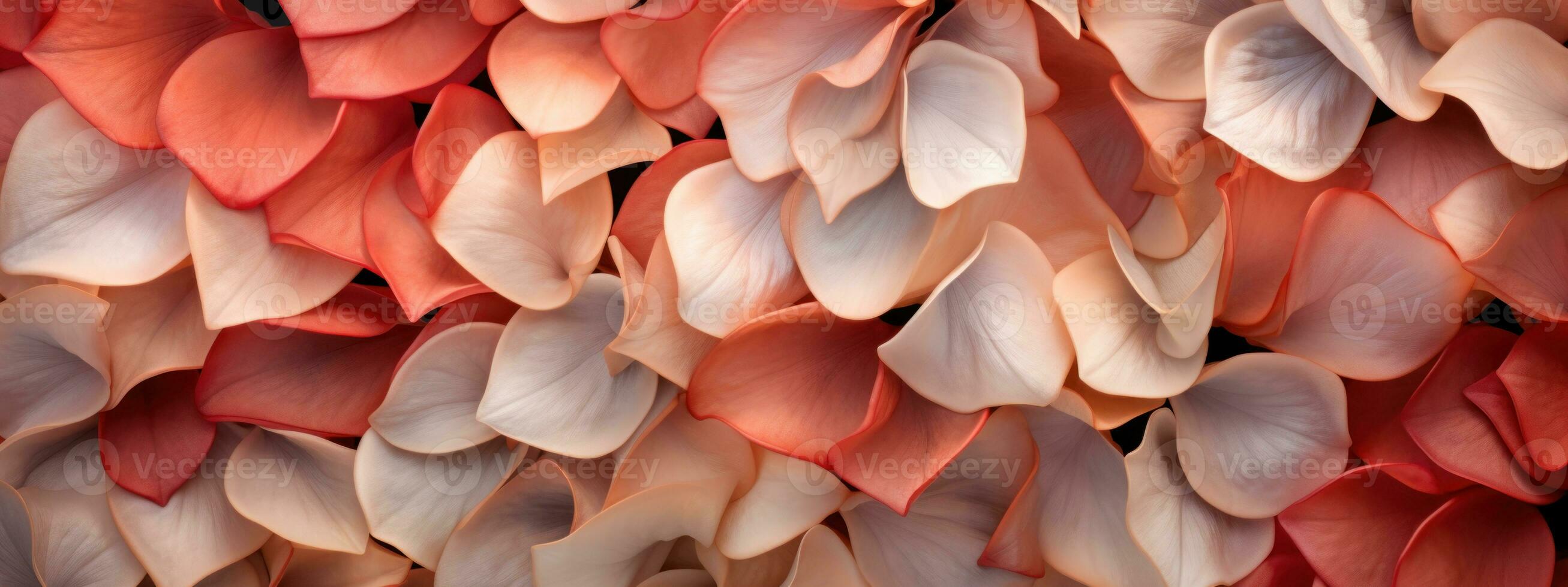 Close-up of velvety pink flower petals. AI Generative photo