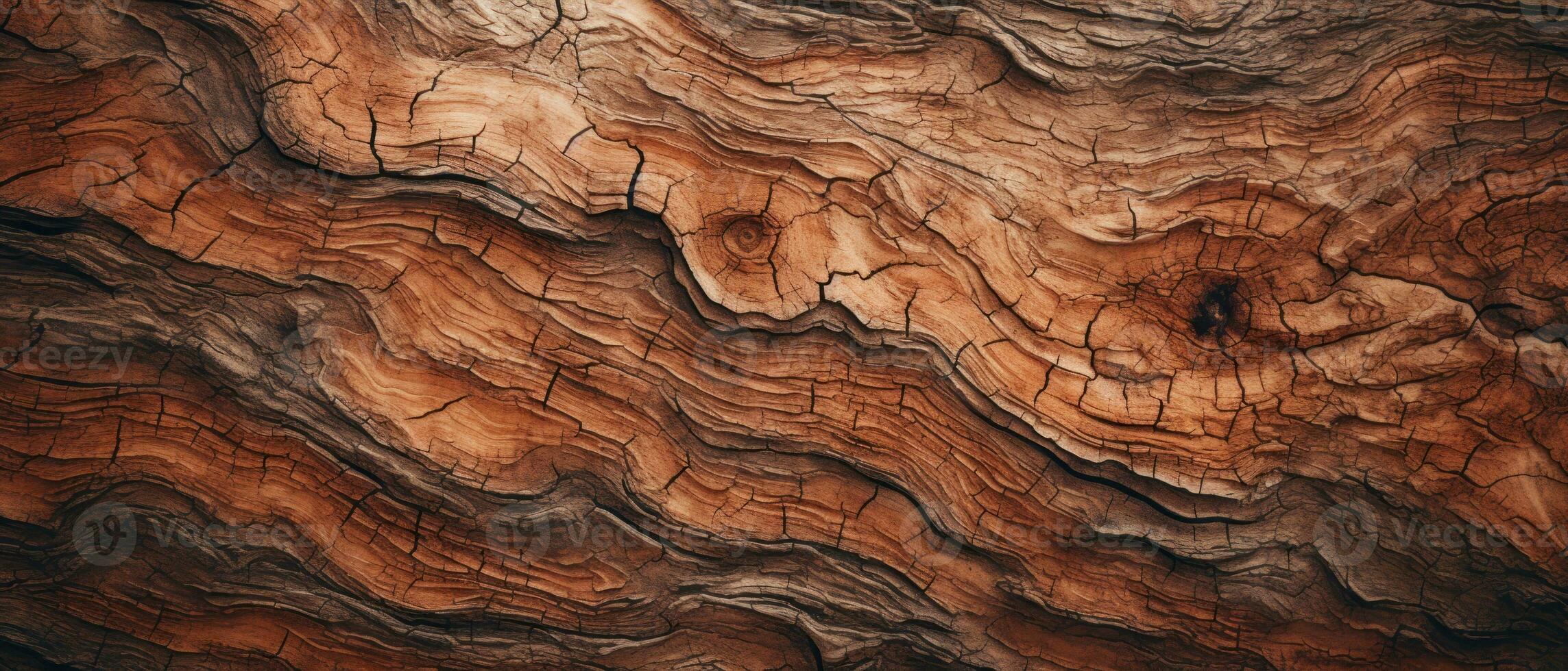 Macro shot of tree bark, revealing intricate textures. AI Generative photo