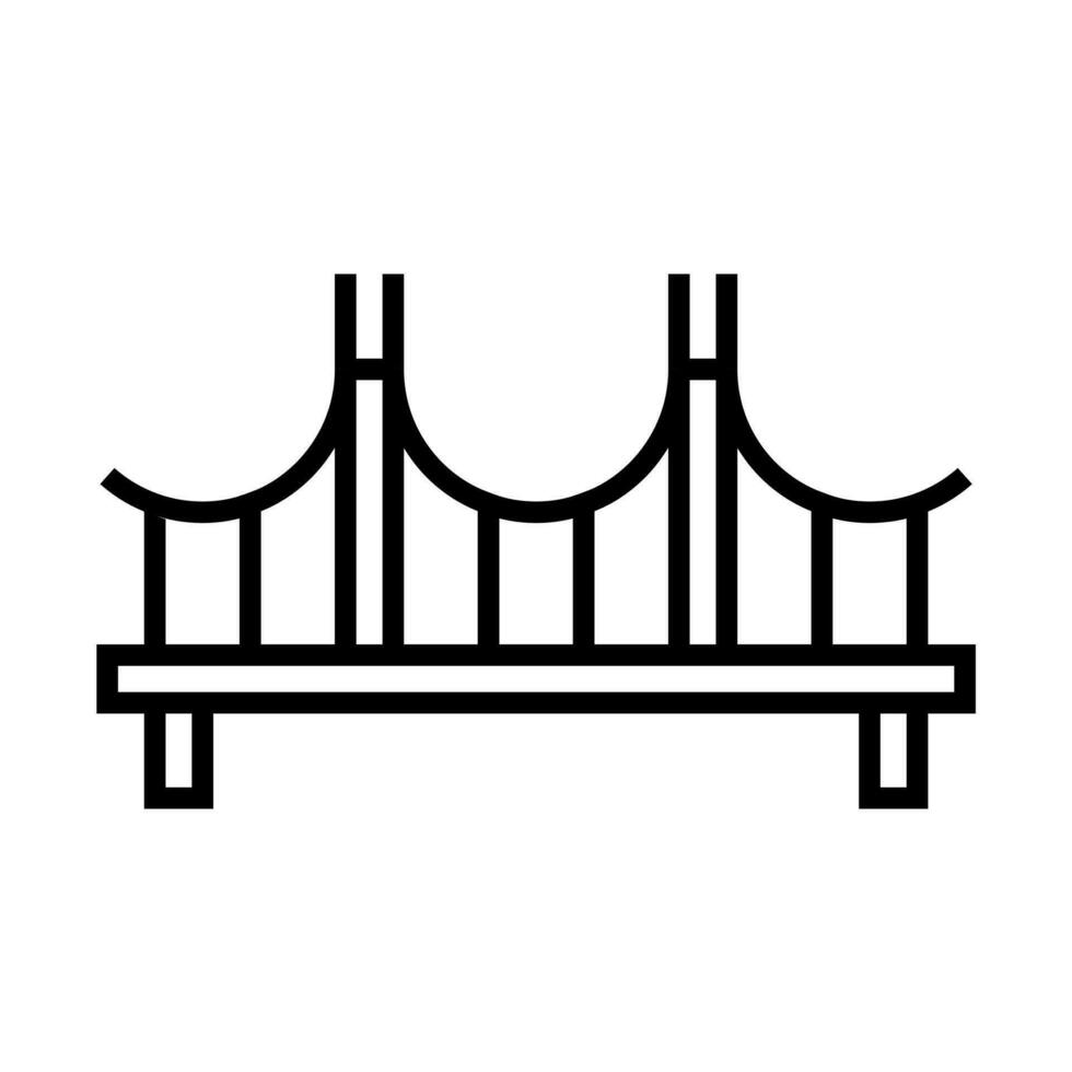 puente icono en línea estilo vector