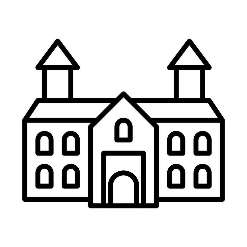 palace bulding icon in line vector