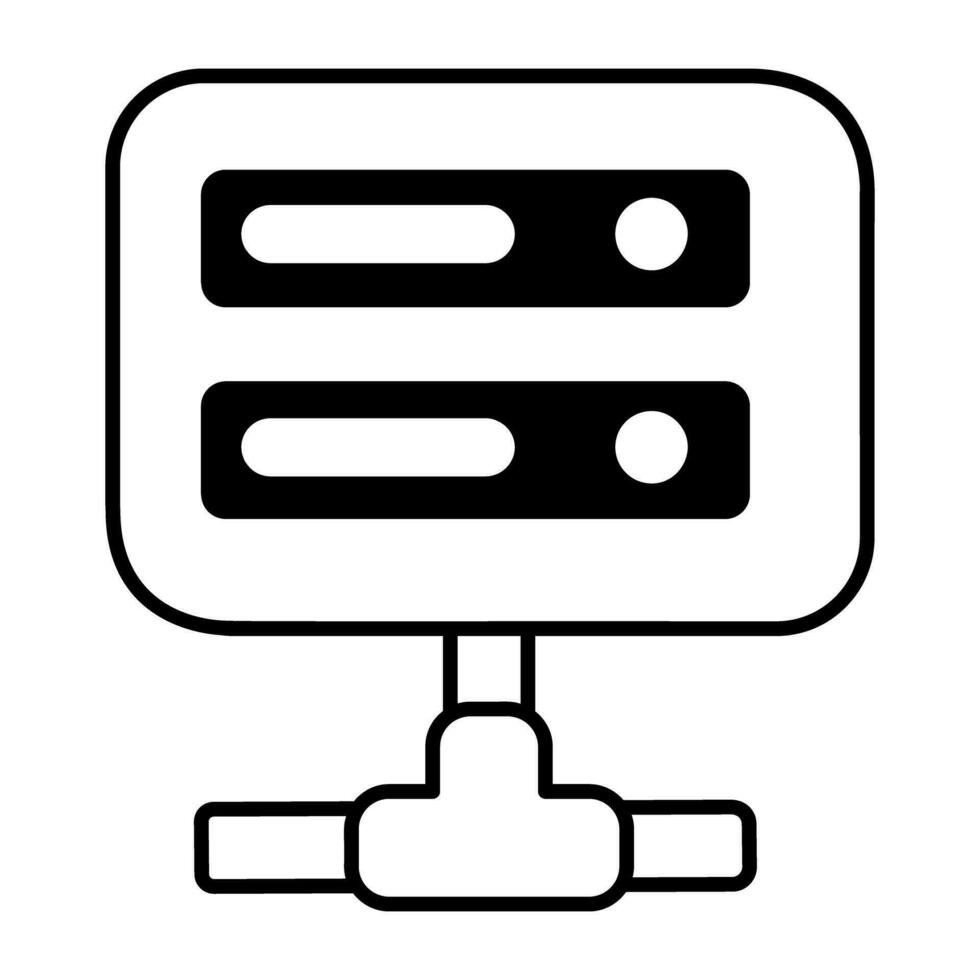 Trendy Computer Server vector