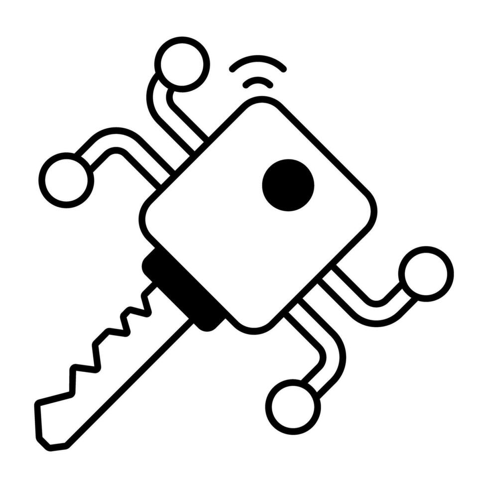 Trendy Digital Key 33825511 Vector Art at Vecteezy