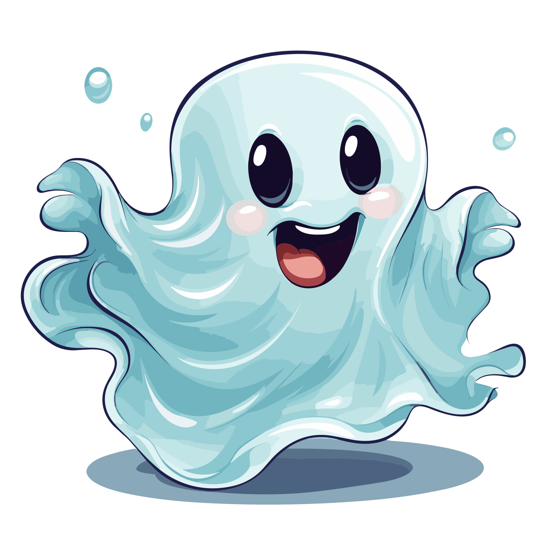 Beautiful Halloween Boo Clipart - Ai Generative 33825628 PNG