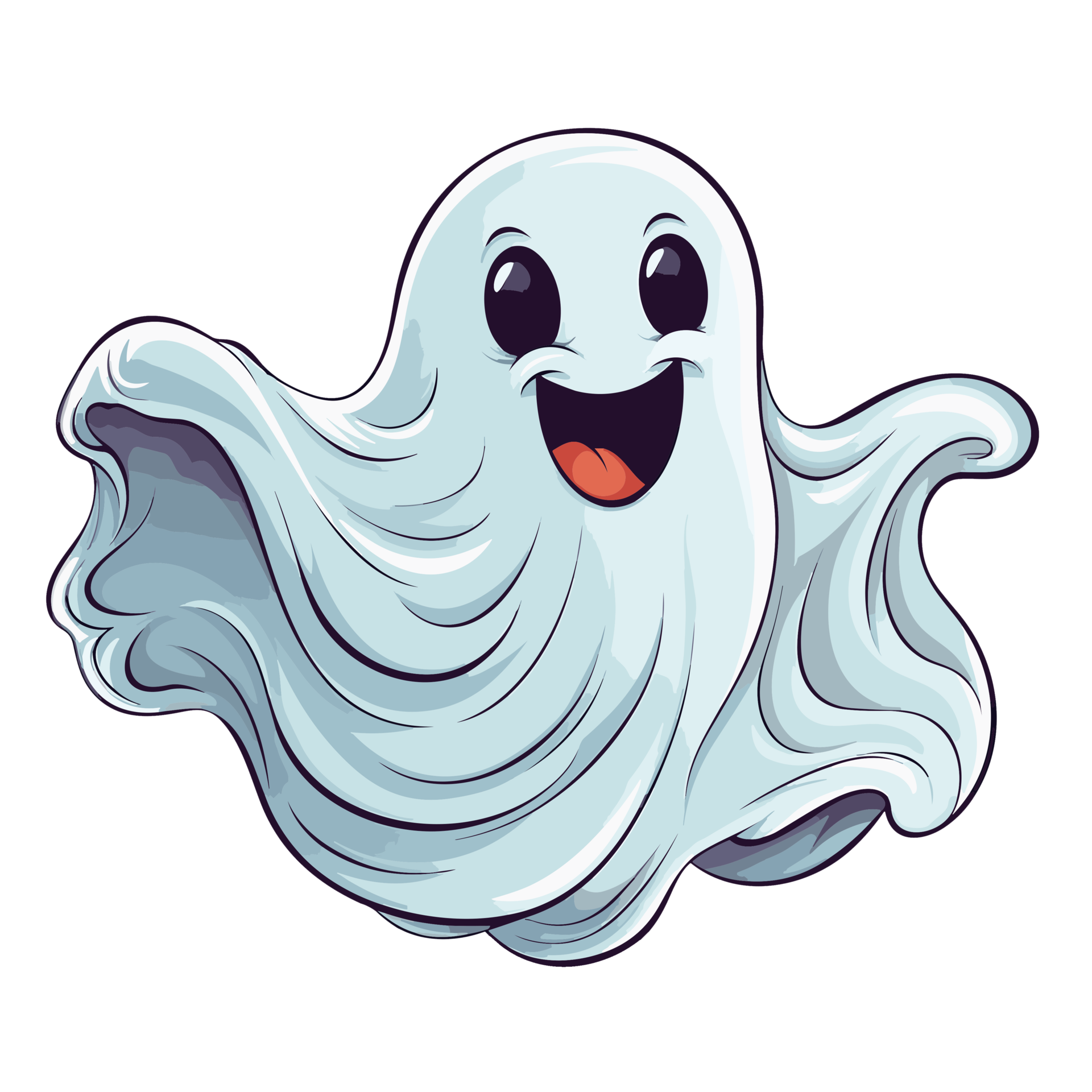 Beautiful Halloween Boo Clipart - Ai Generative 33825629 PNG