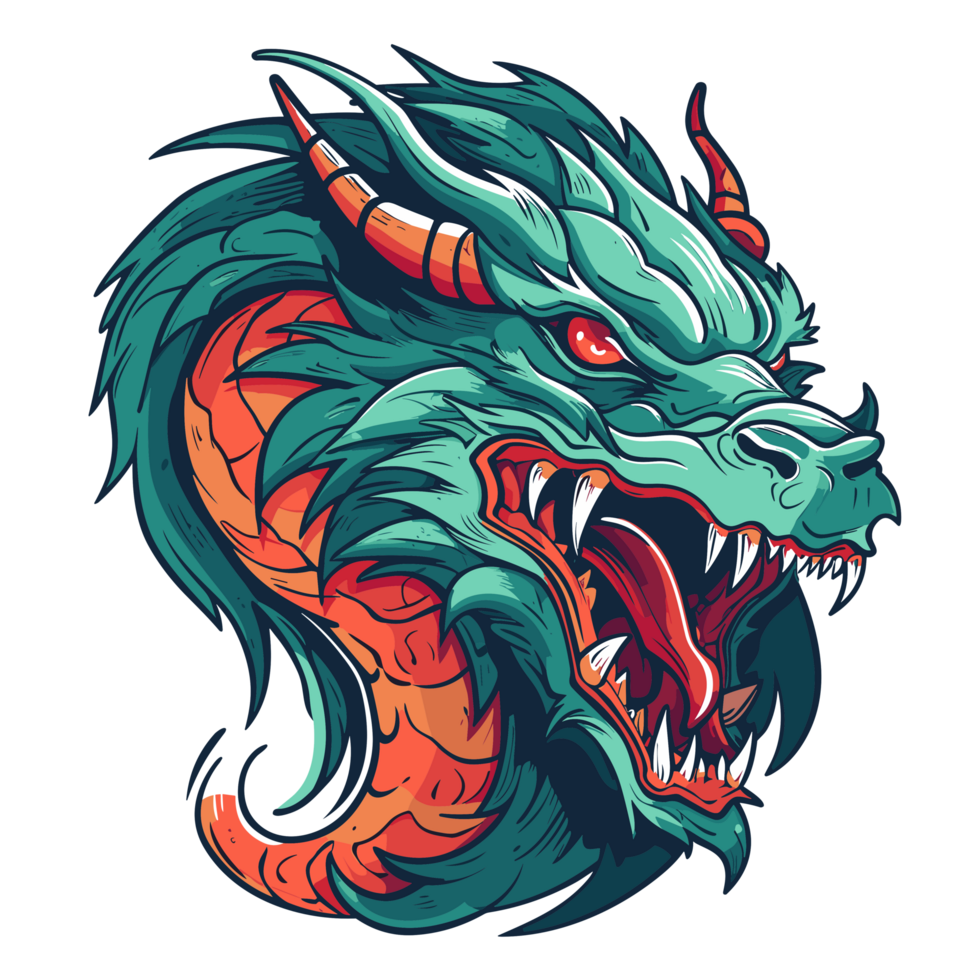 Dragon Head Clipart - Ai Generative 33826222 PNG