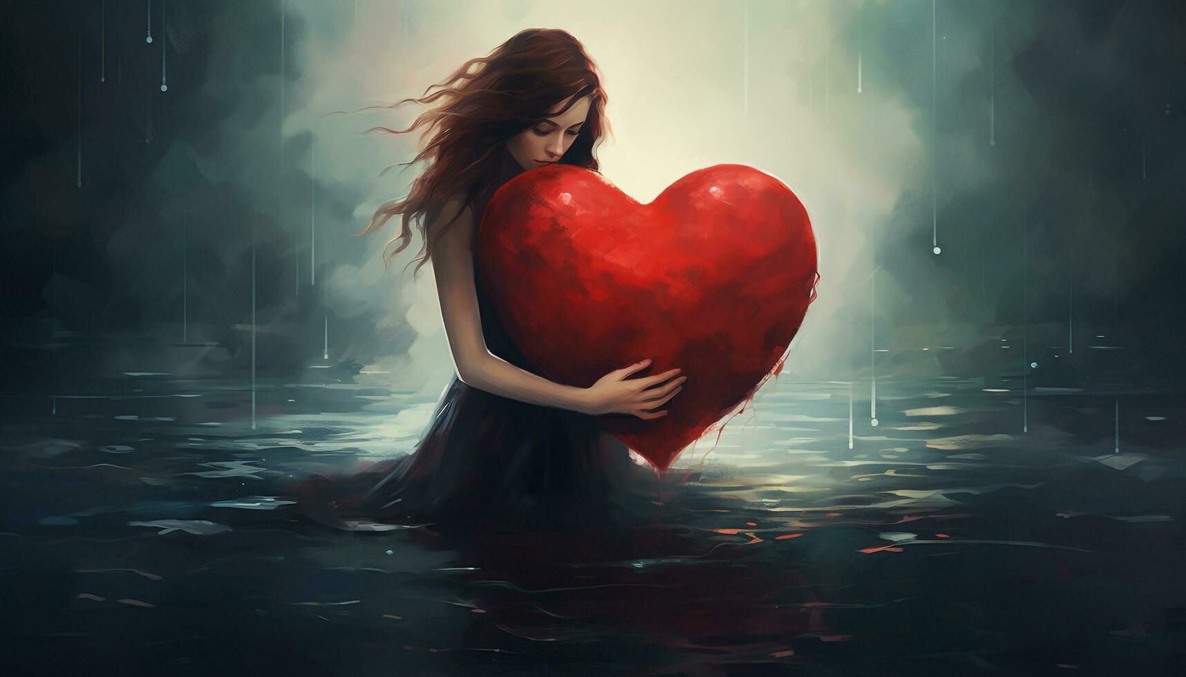 sadness  deep heart photo