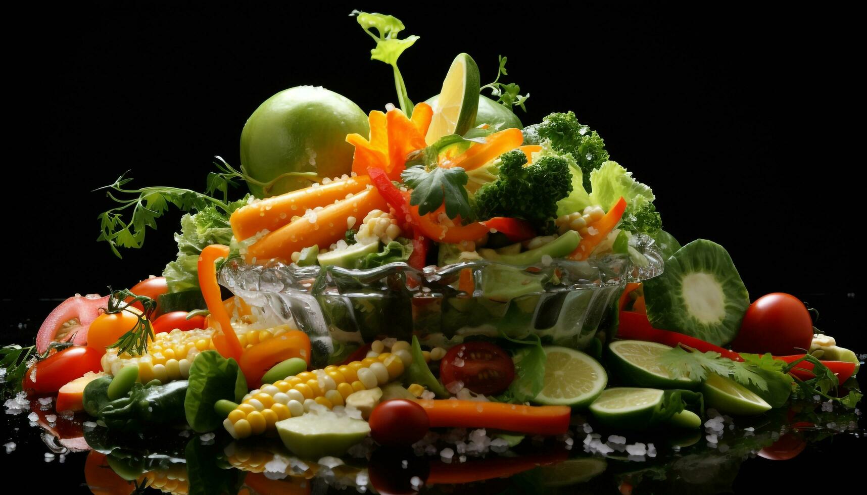 ensalada mezcla vegetales foto
