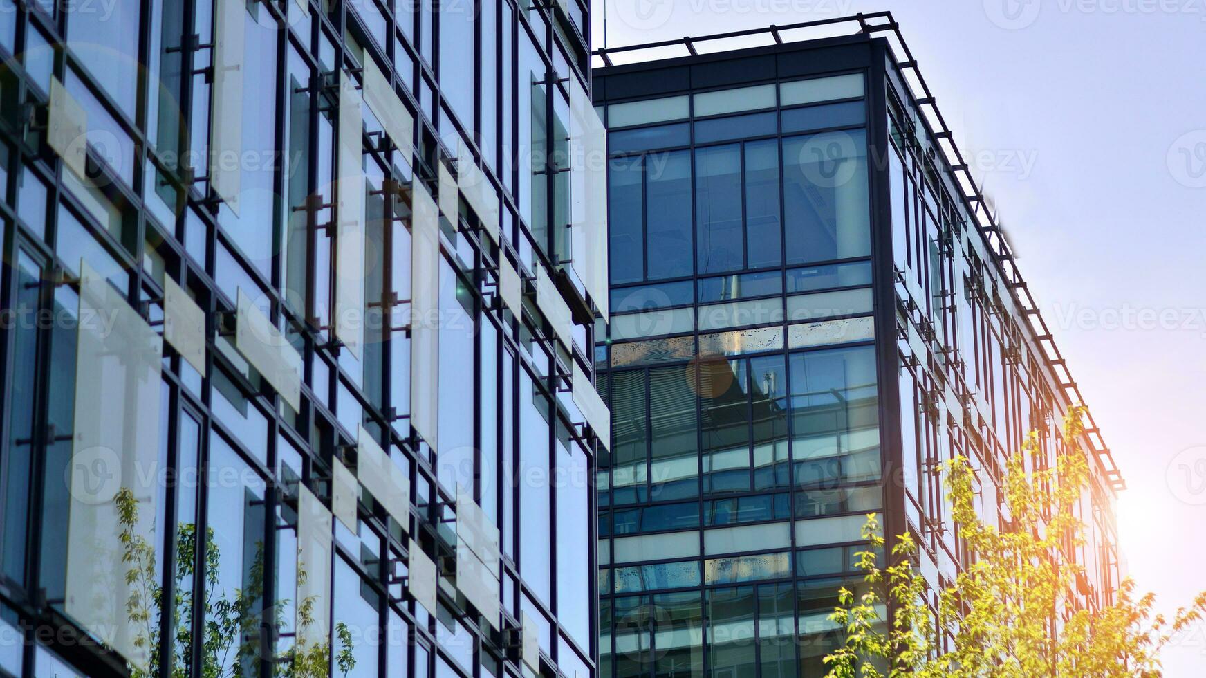 Modern European residential apartment buildings quarter. Abstract architecture, fragment of modern urban geometry. photo