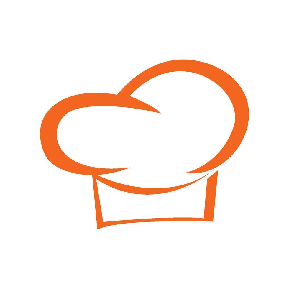 Hat chef logo template vector