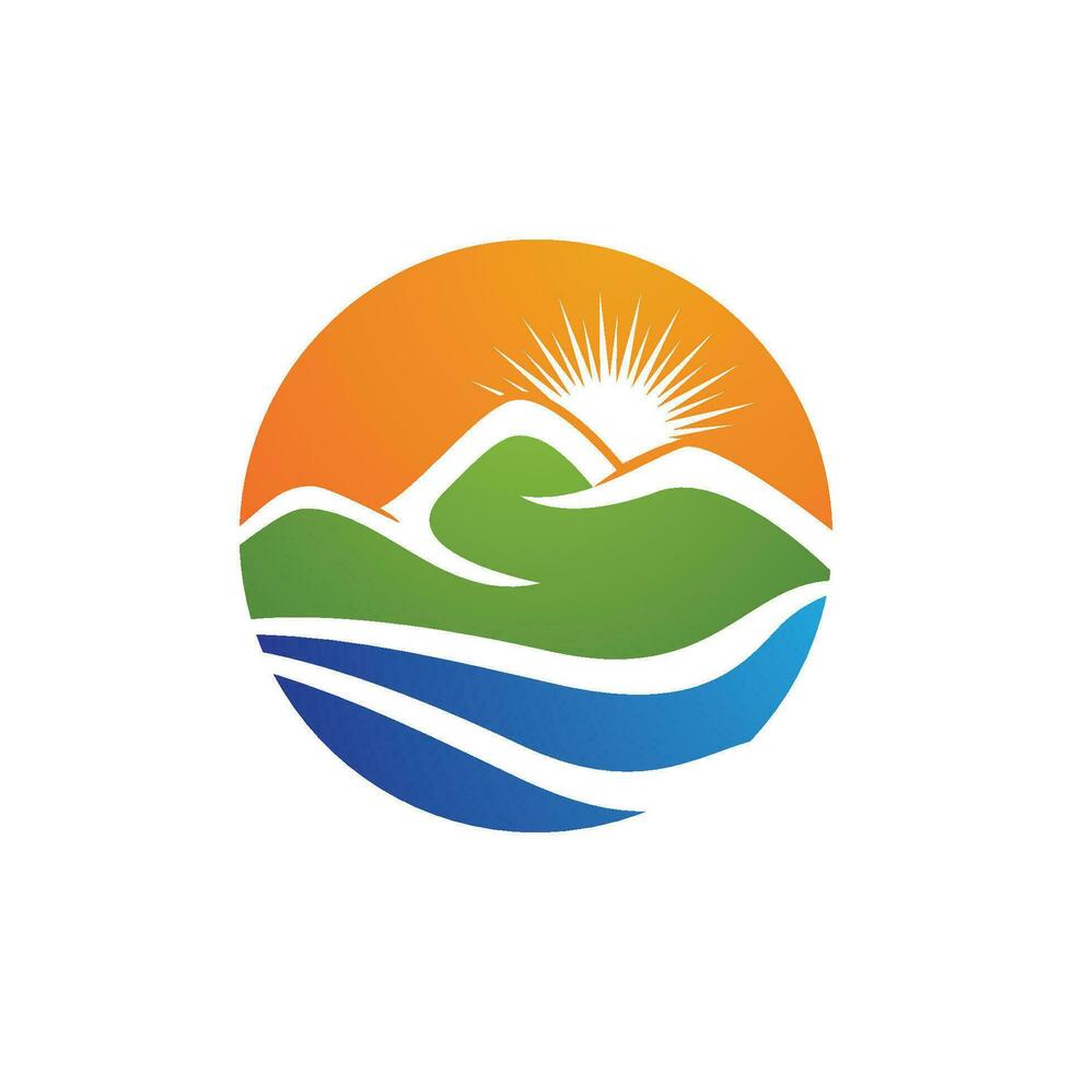 Mountain icon Logo vector