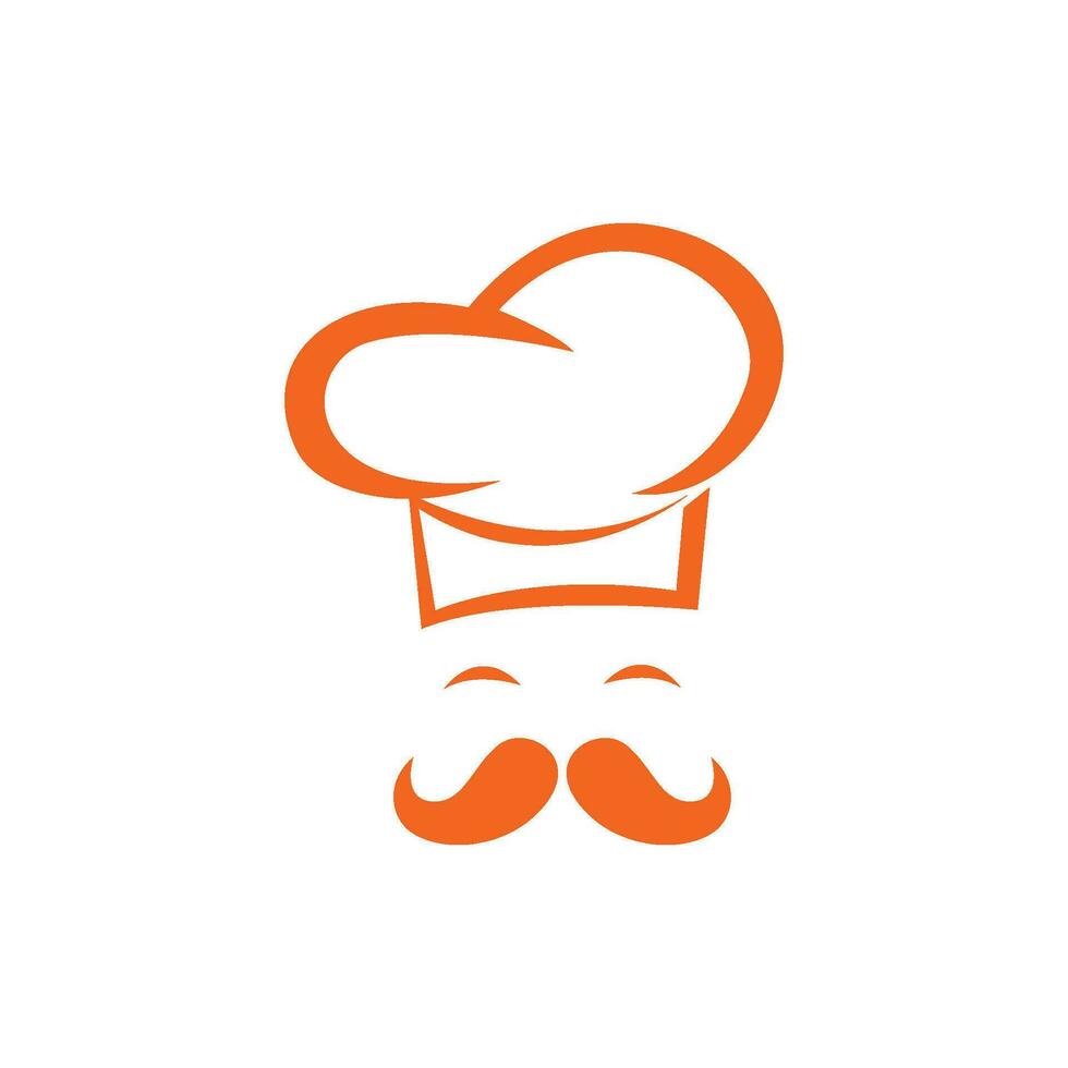 Hat chef logo template vector